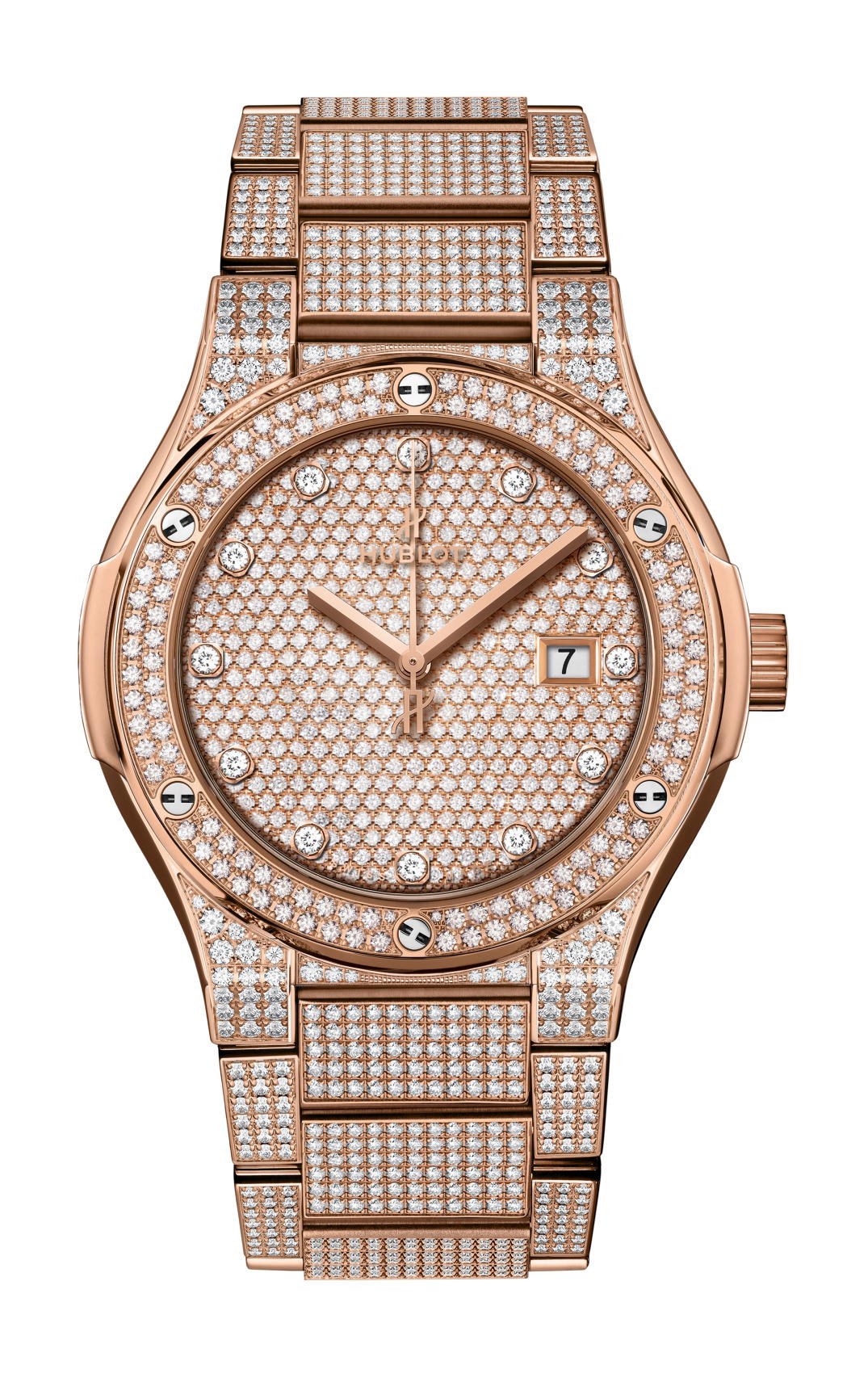 Hublot Classic Fusion Bracelet King Gold Full Pavé