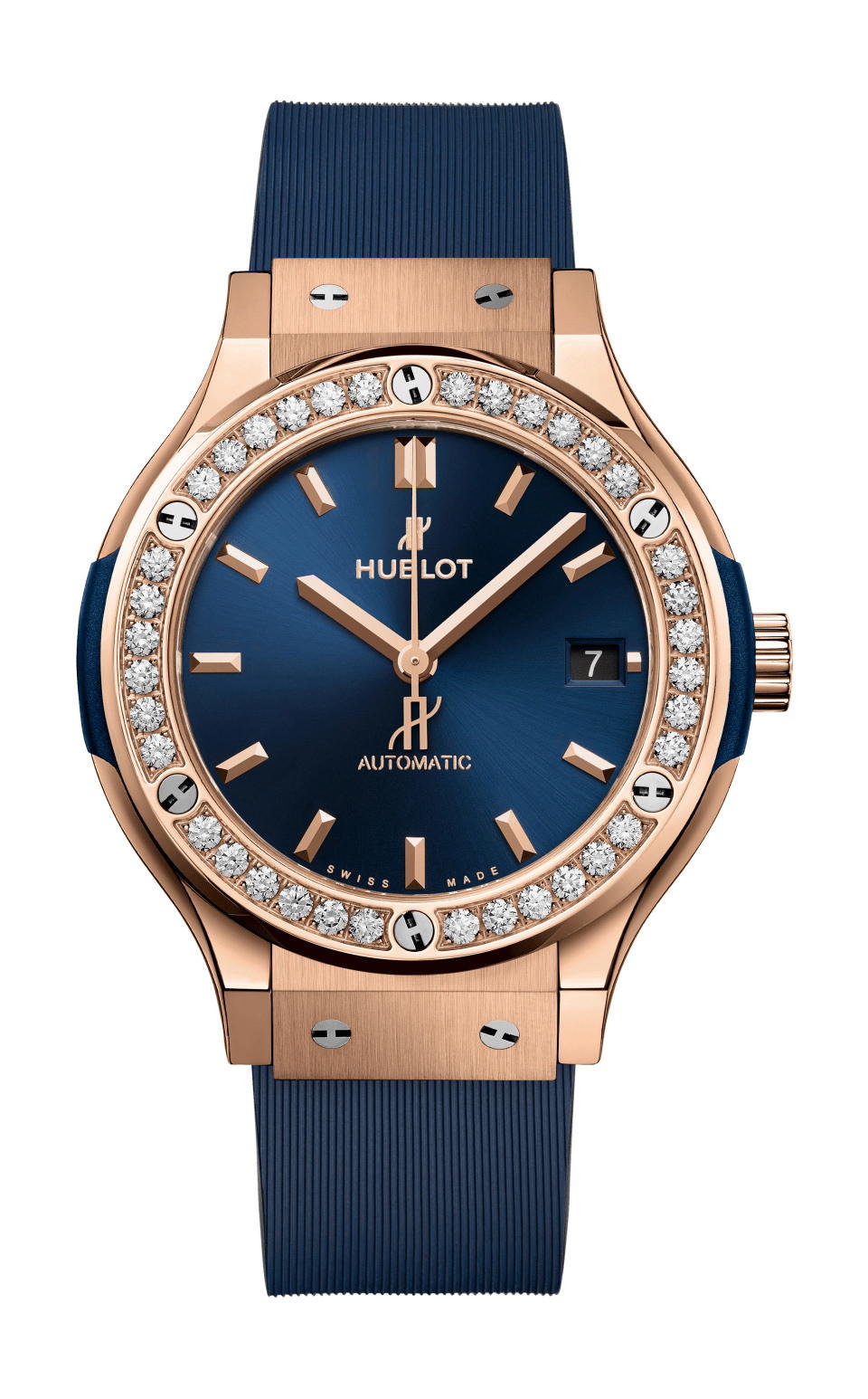 Hublot Classic Fusion King Gold Blue Diamonds
