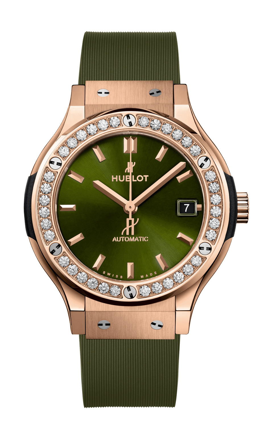Hublot Classic Fusion King Gold Green Diamonds