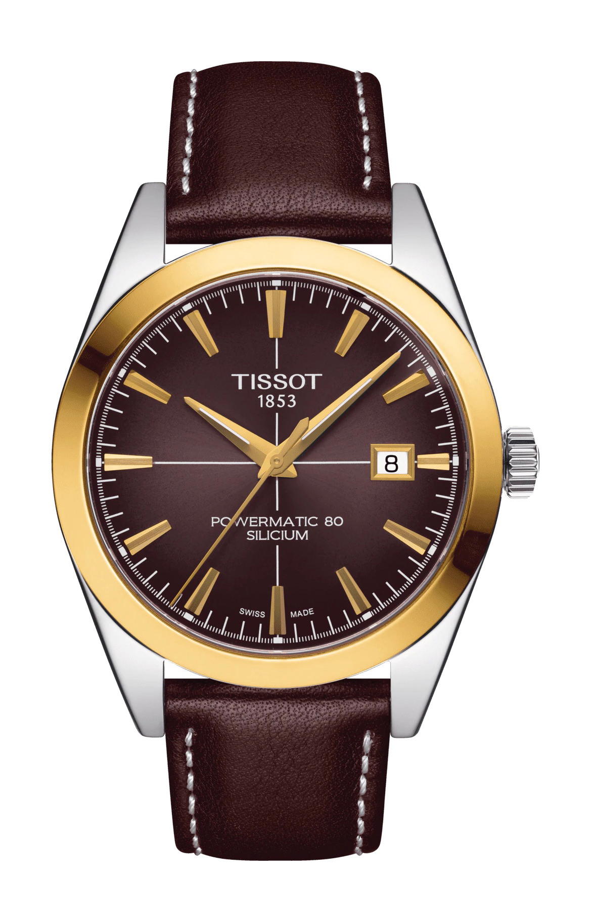 Tissot Gentleman Powermatic 80 Silicium Solid 18K Gold bezel