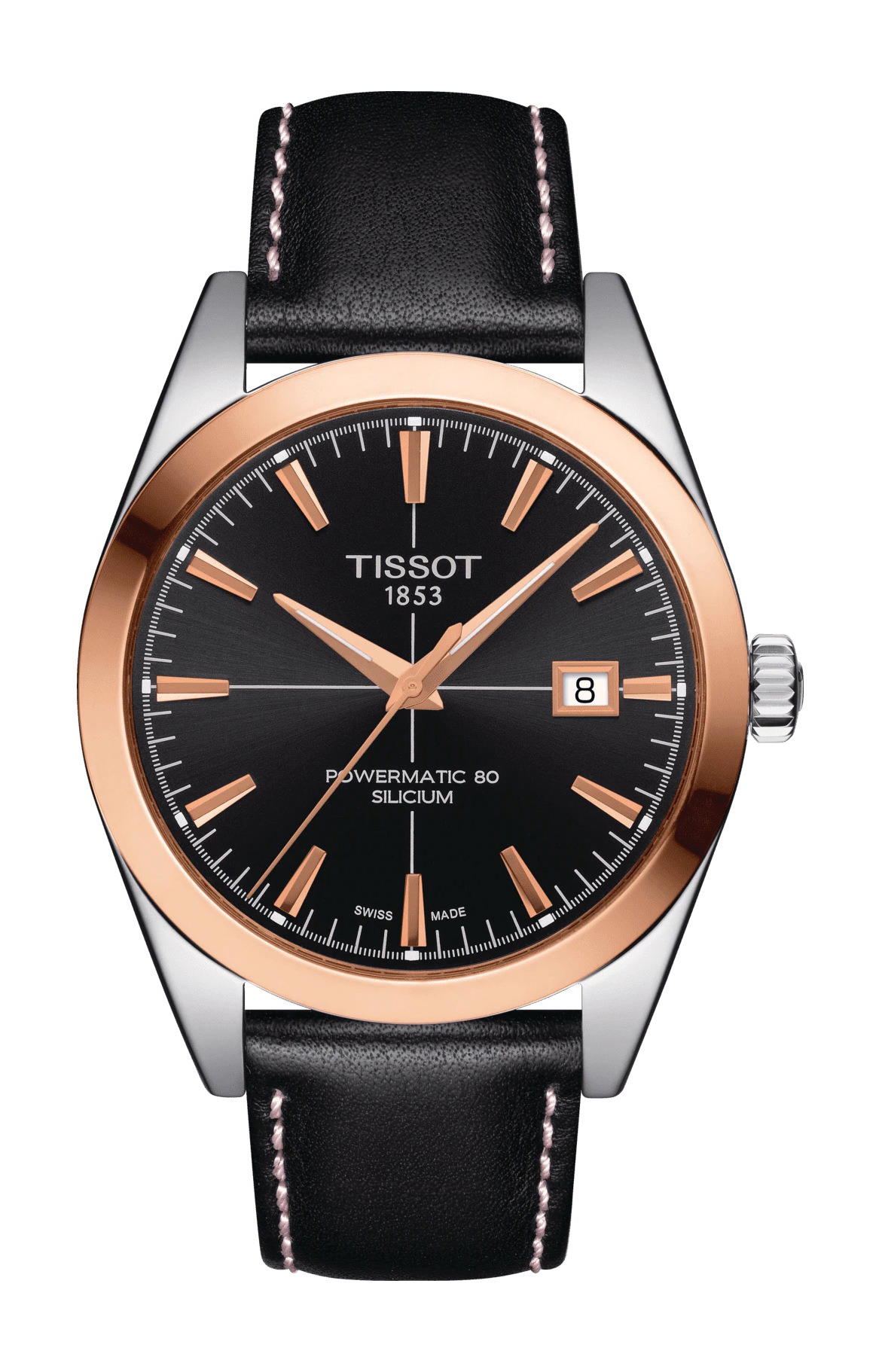 Tissot Gentleman Powermatic 80 Silicium Solid 18K Gold bezel