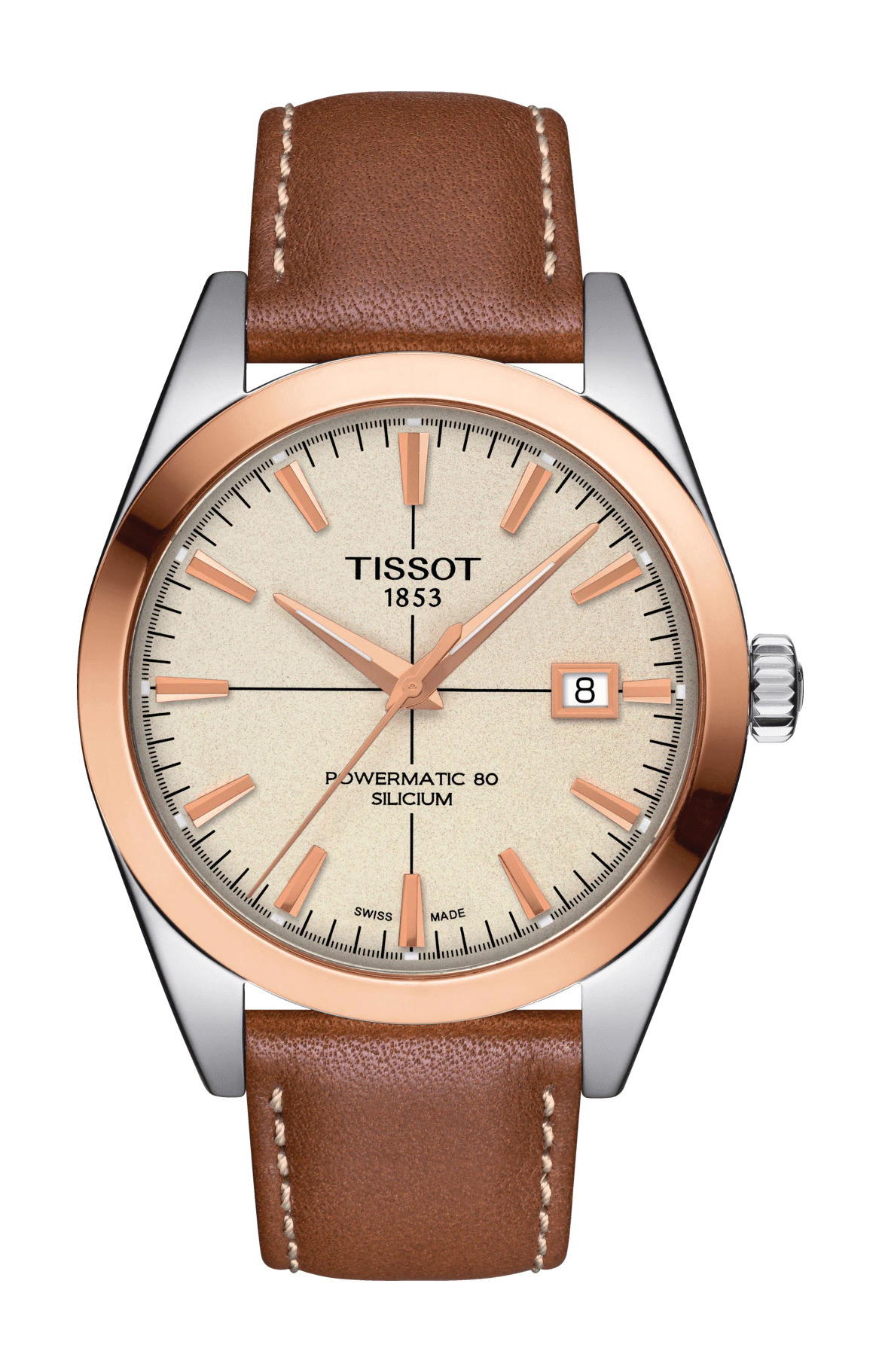 Tissot Gentleman Powermatic 80 Silicium Solid 18K Gold bezel