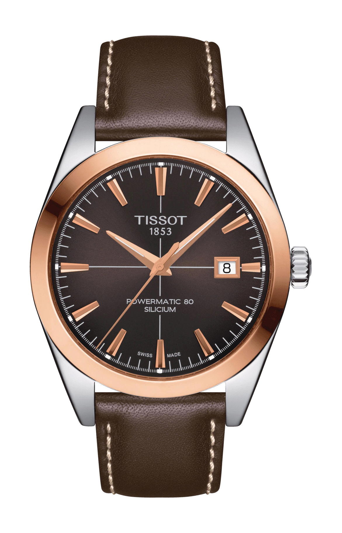Tissot Gentleman Powermatic 80 Silicium Solid 18K Gold bezel