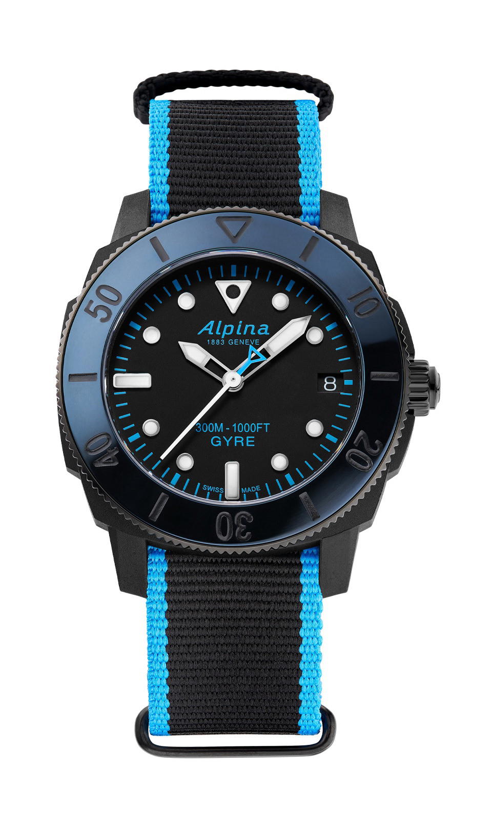 Alpina Seastrong Diver Gyre Comtesse Automatic Black