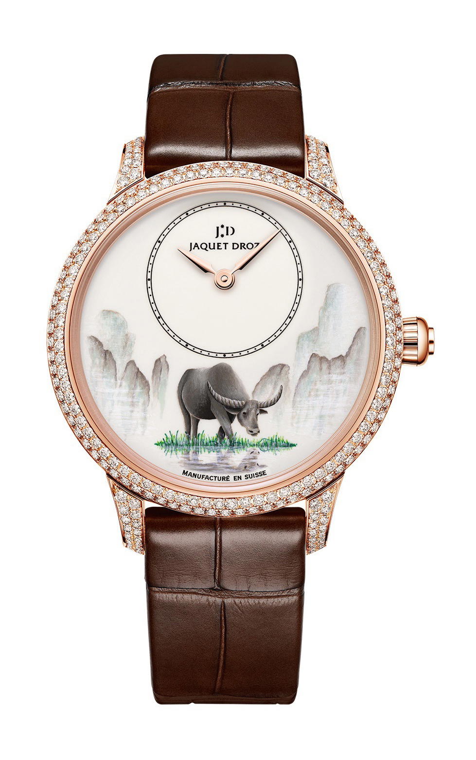 Jaquet Droz Petite Heure Minute Relief Buffalo