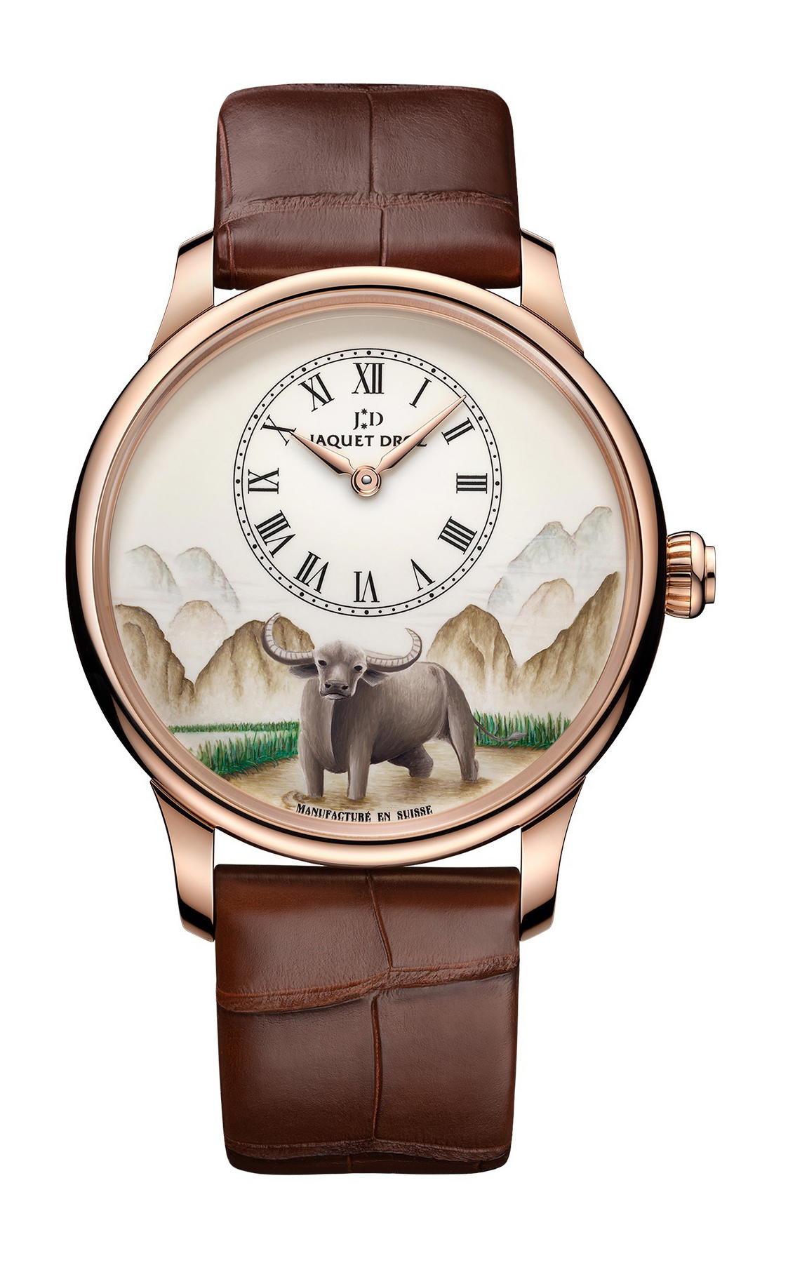 Jaquet Droz Petite Heure Minute Relief Buffalo