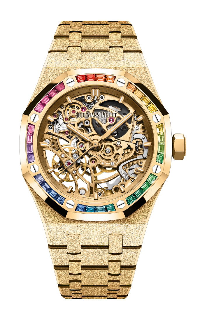 Royal Oak Frosted Gold Double Balance Wheel Openworked