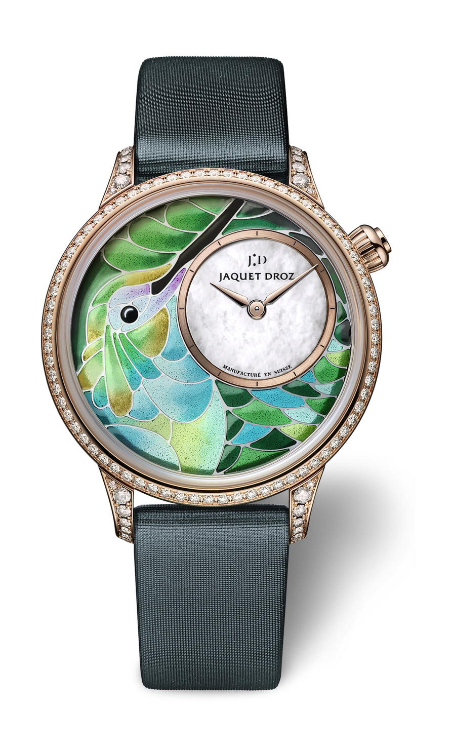 Jaquet Droz Petite Heure Minute Smalta Clara Humming Bird