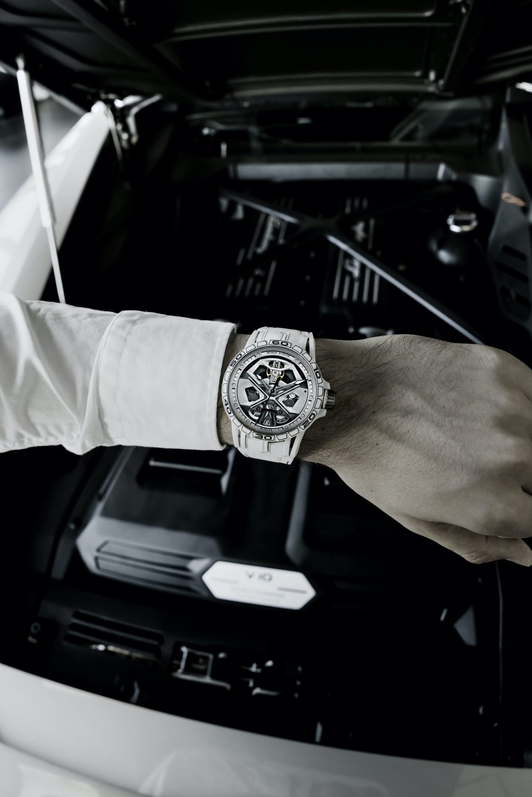 Excalibur Spider Monobalancier Huracan White CCF - Image 7