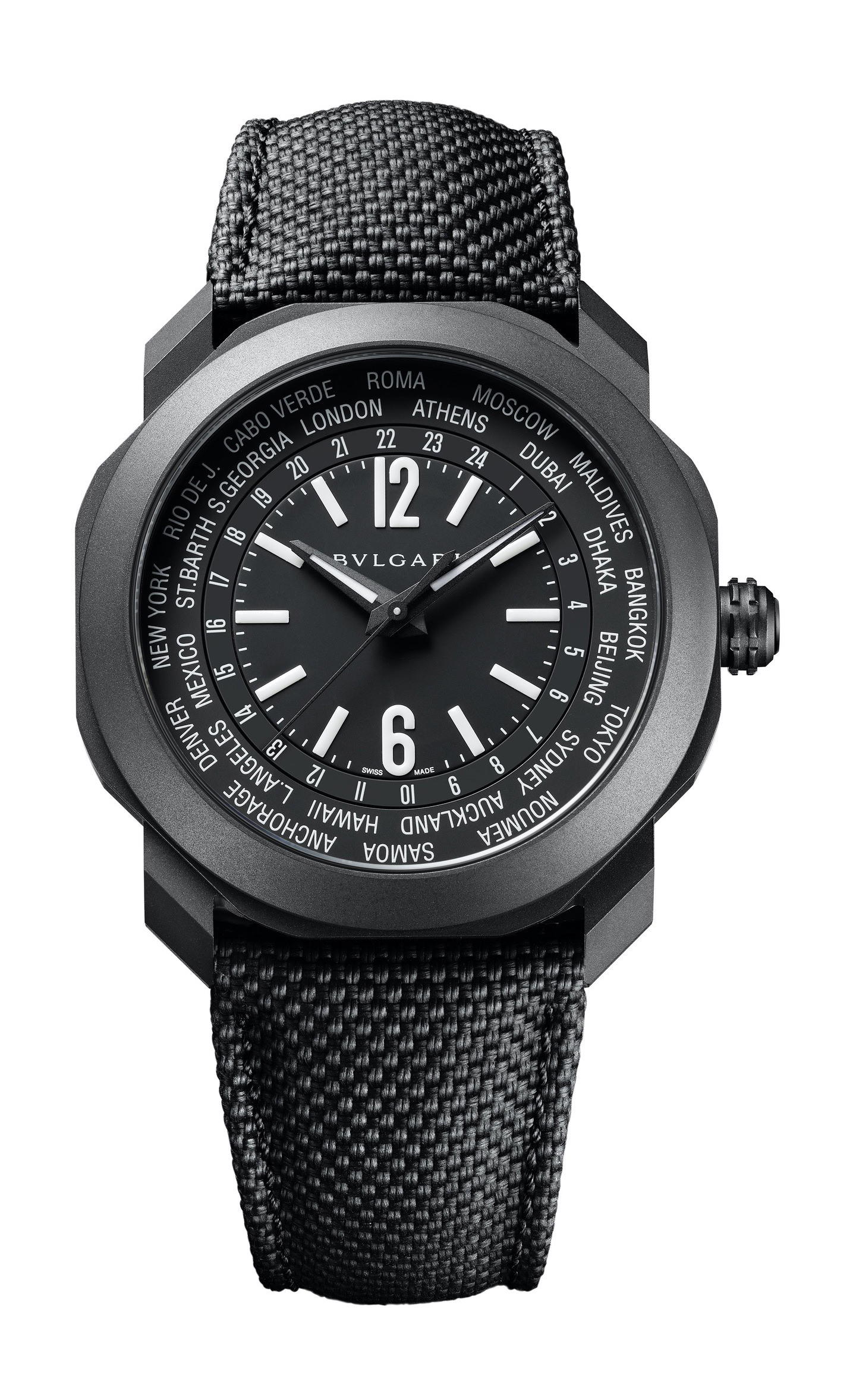 Bvlgari Octo Roma Worldtimer Steel D.L.C.