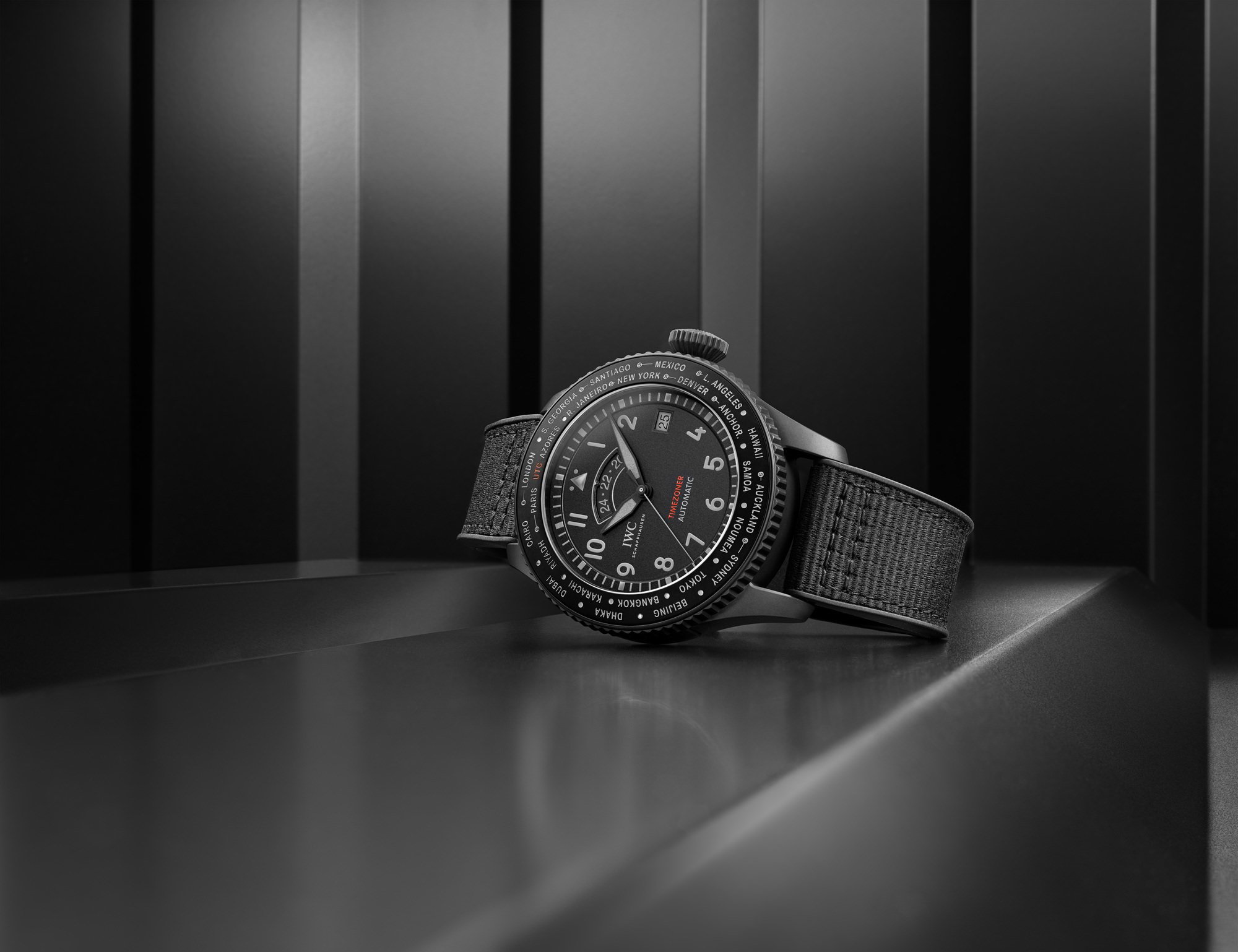 IWC Schaffhausen Pilot’s Watch Timezoner Top Gun Ceratanium
