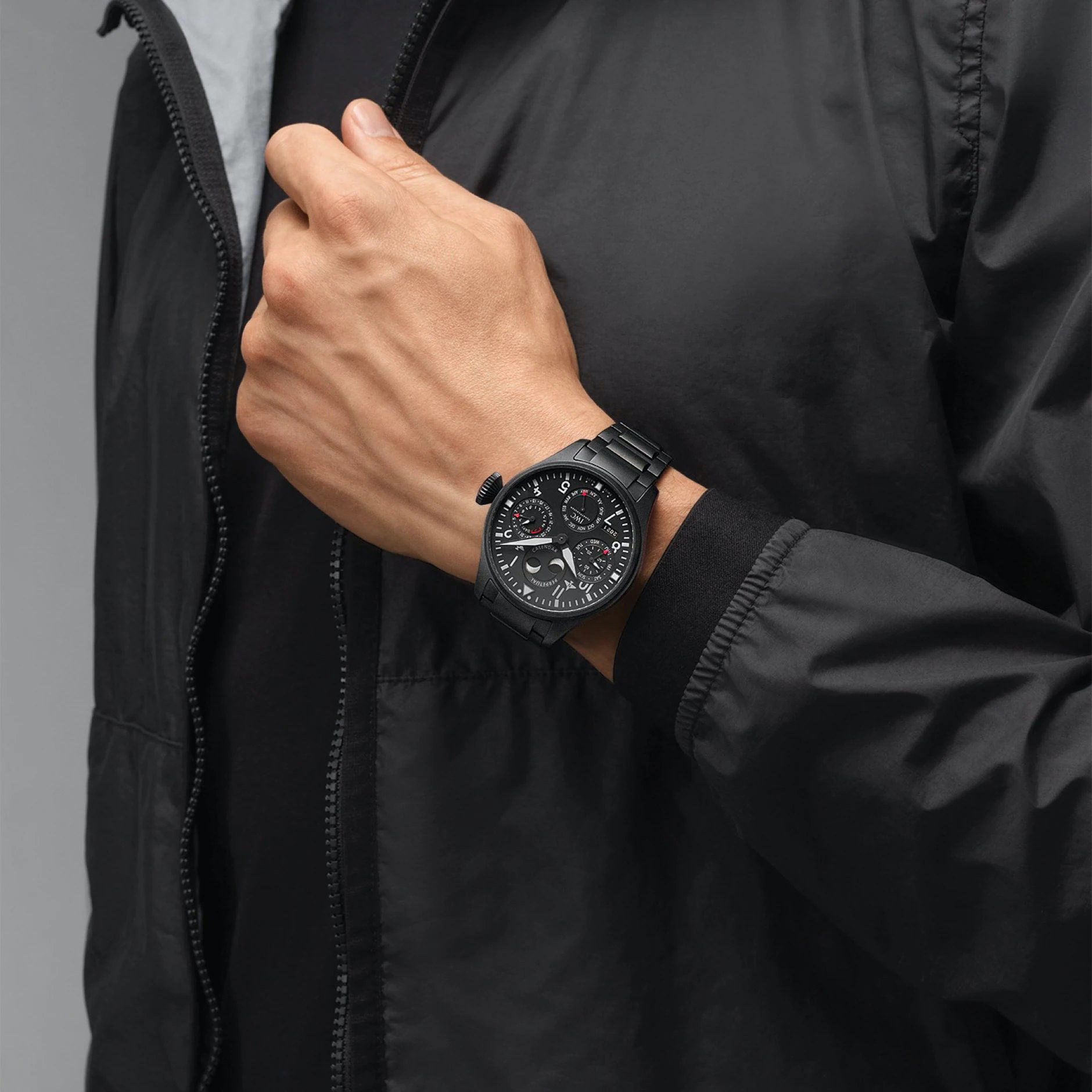 IWC Schaffhausen Big Pilot's Watch Perpetual Calendar Top Gun Ceratanium