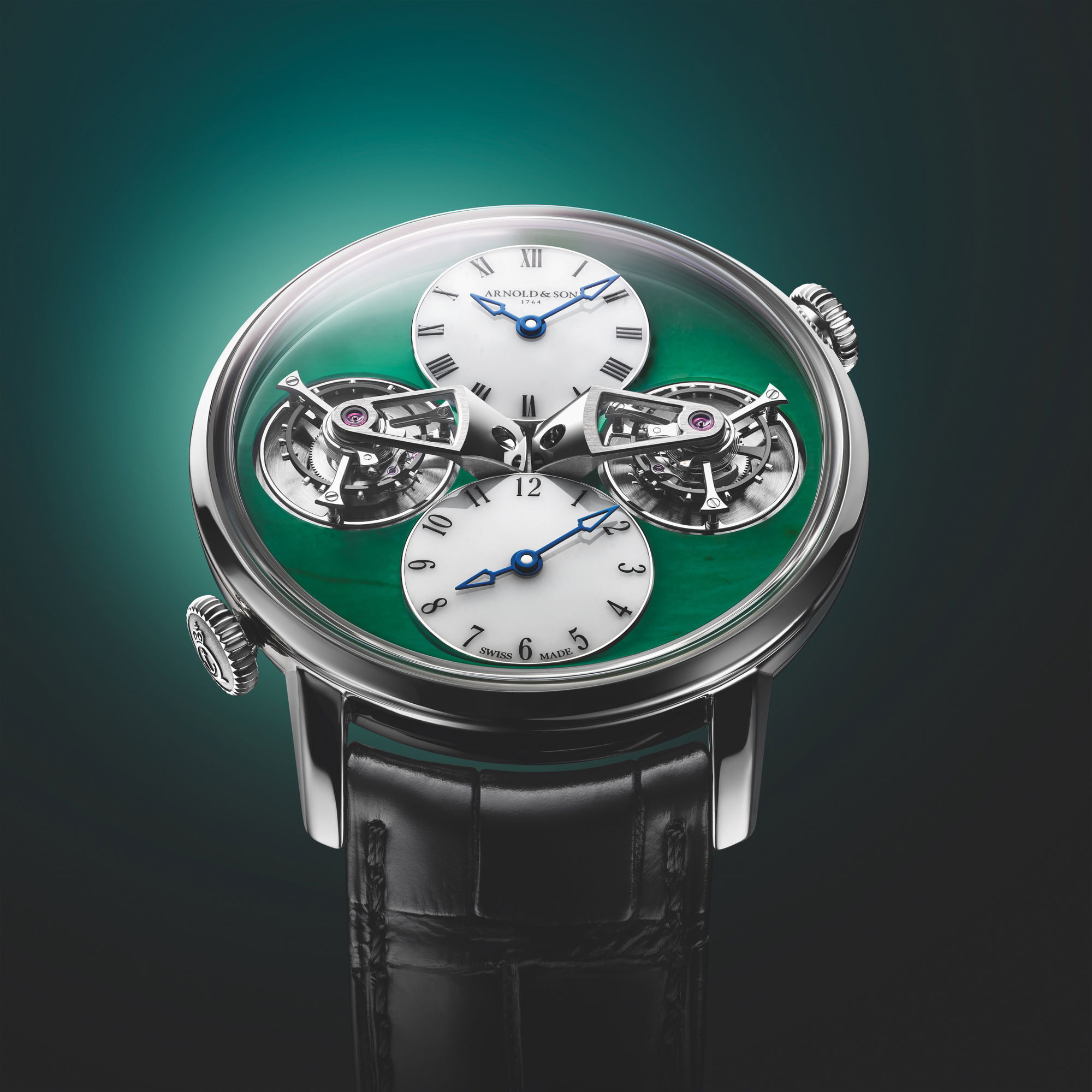 Arnold &amp; Son Double Tourbillon Jade White Gold