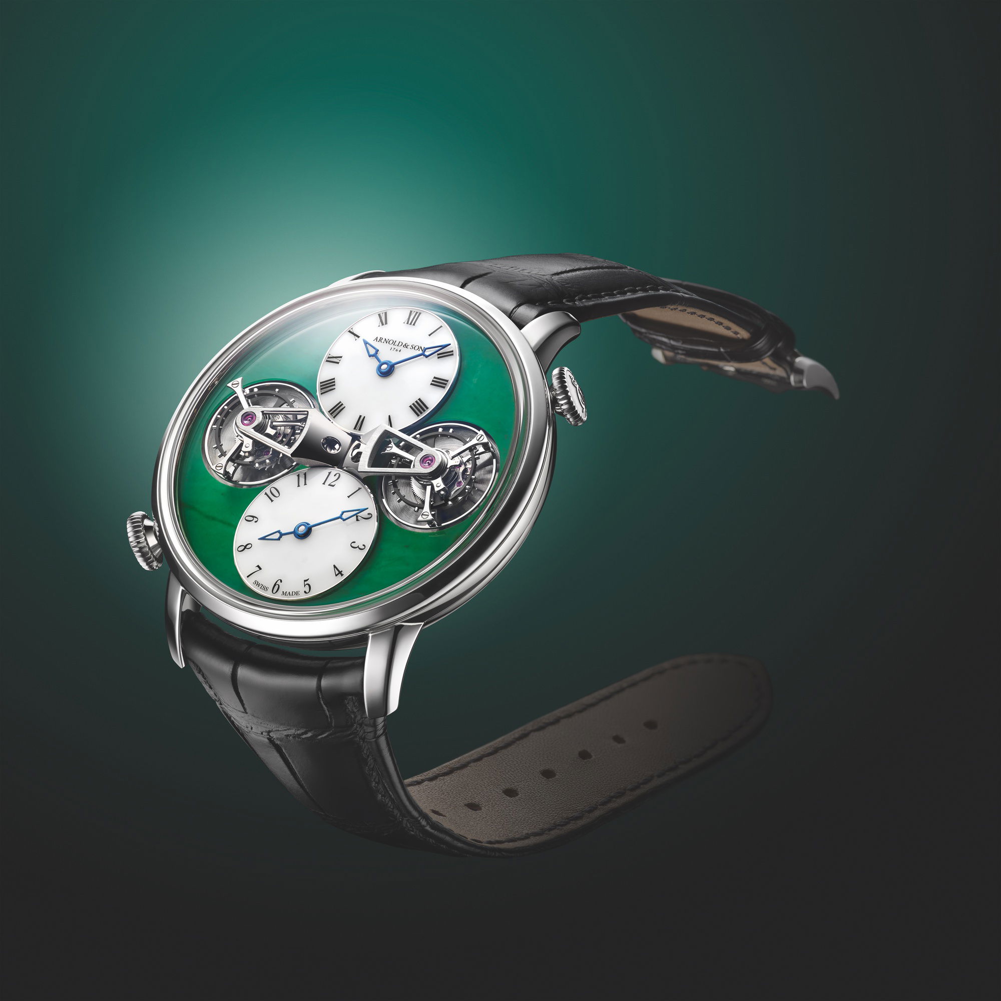 Arnold &amp; Son Double Tourbillon Jade White Gold