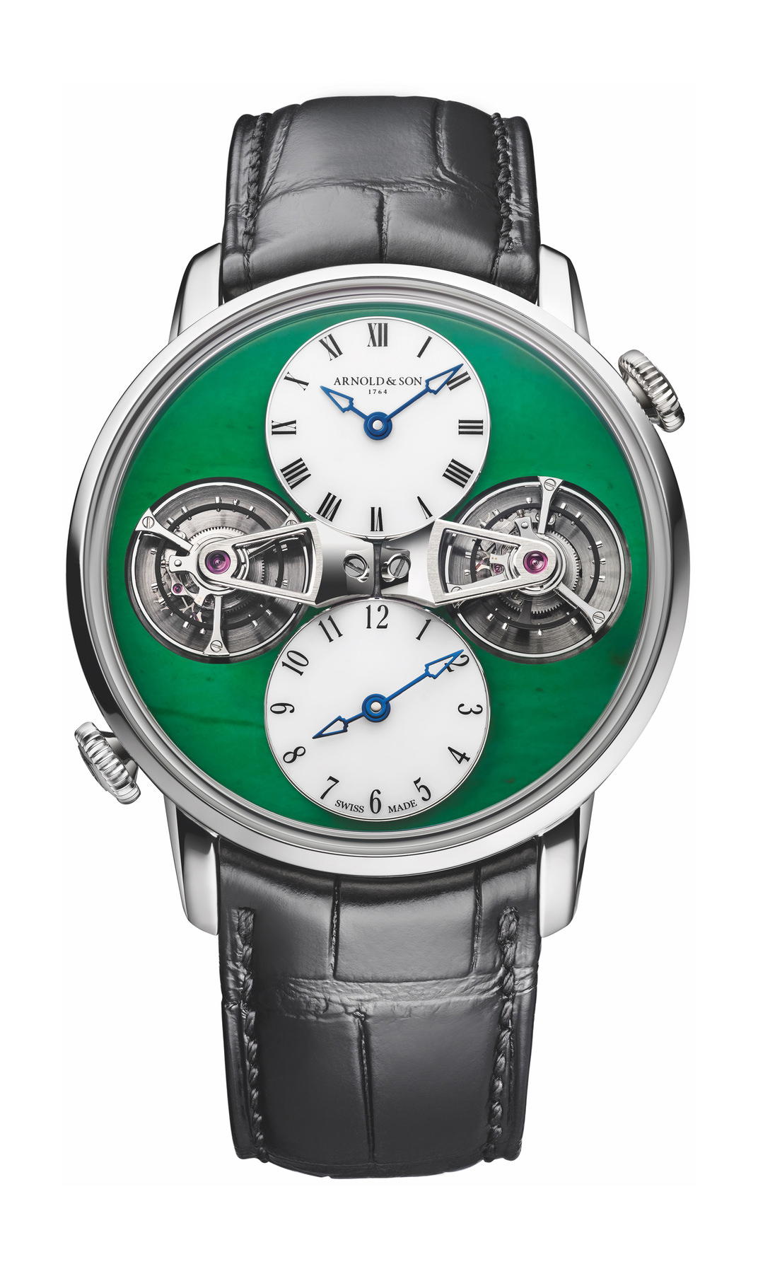 Arnold & Son Double Tourbillon Jade White Gold