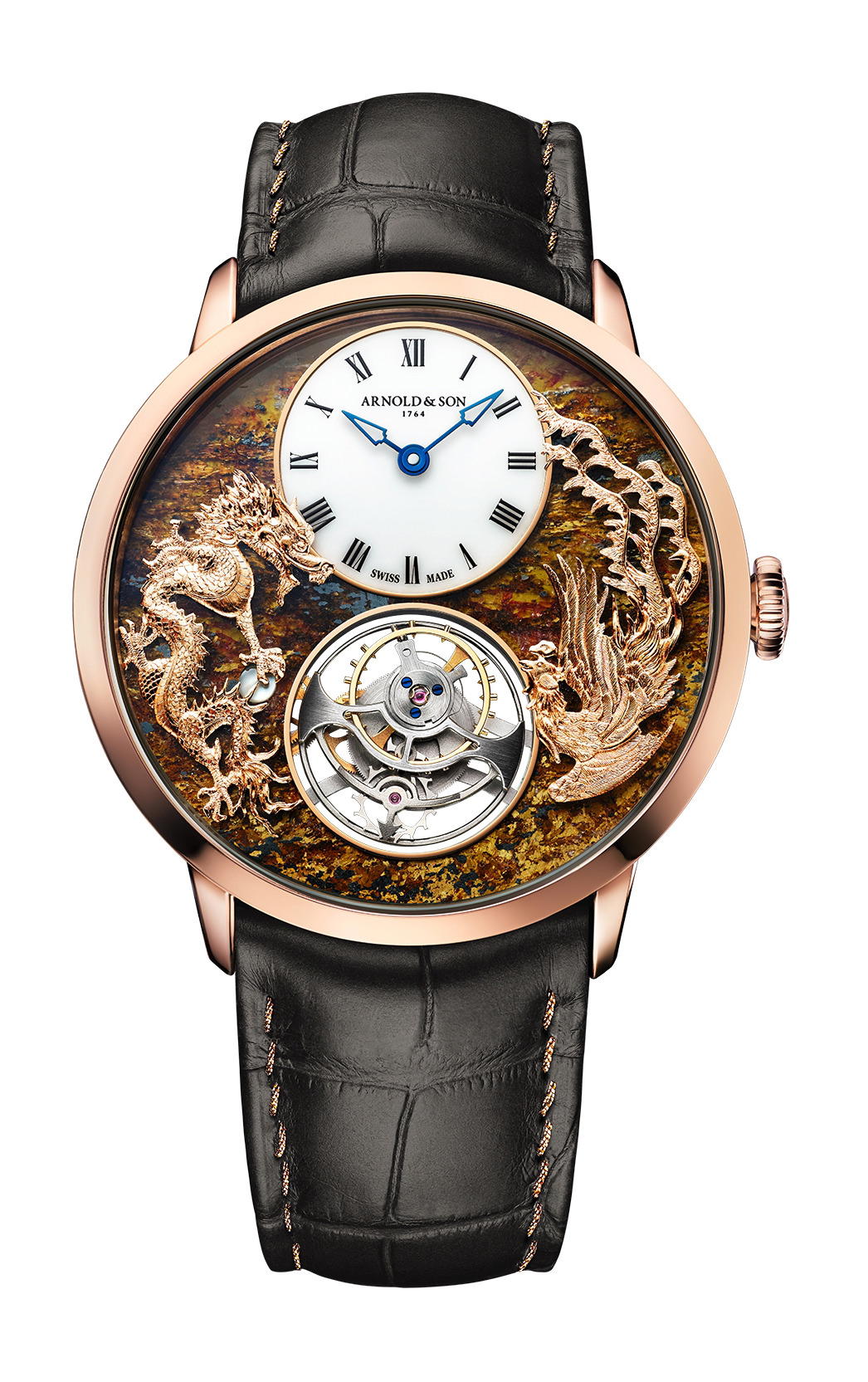 Arnold & Son Ultrathin Tourbillon Dragon & Phoenix Bronzite