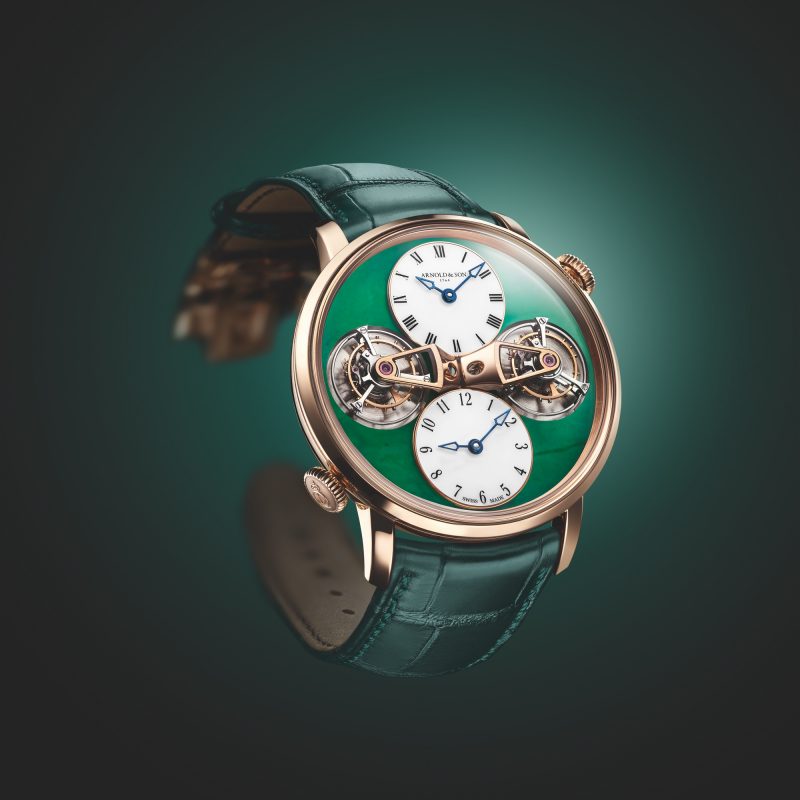 Arnold &amp; Son Double Tourbillon Jade Red Gold