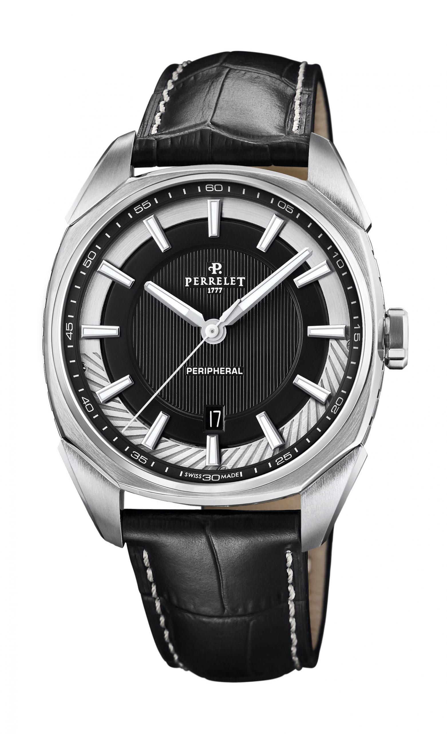 Perrelet LAB Peripheral 3 Hands & Date Black