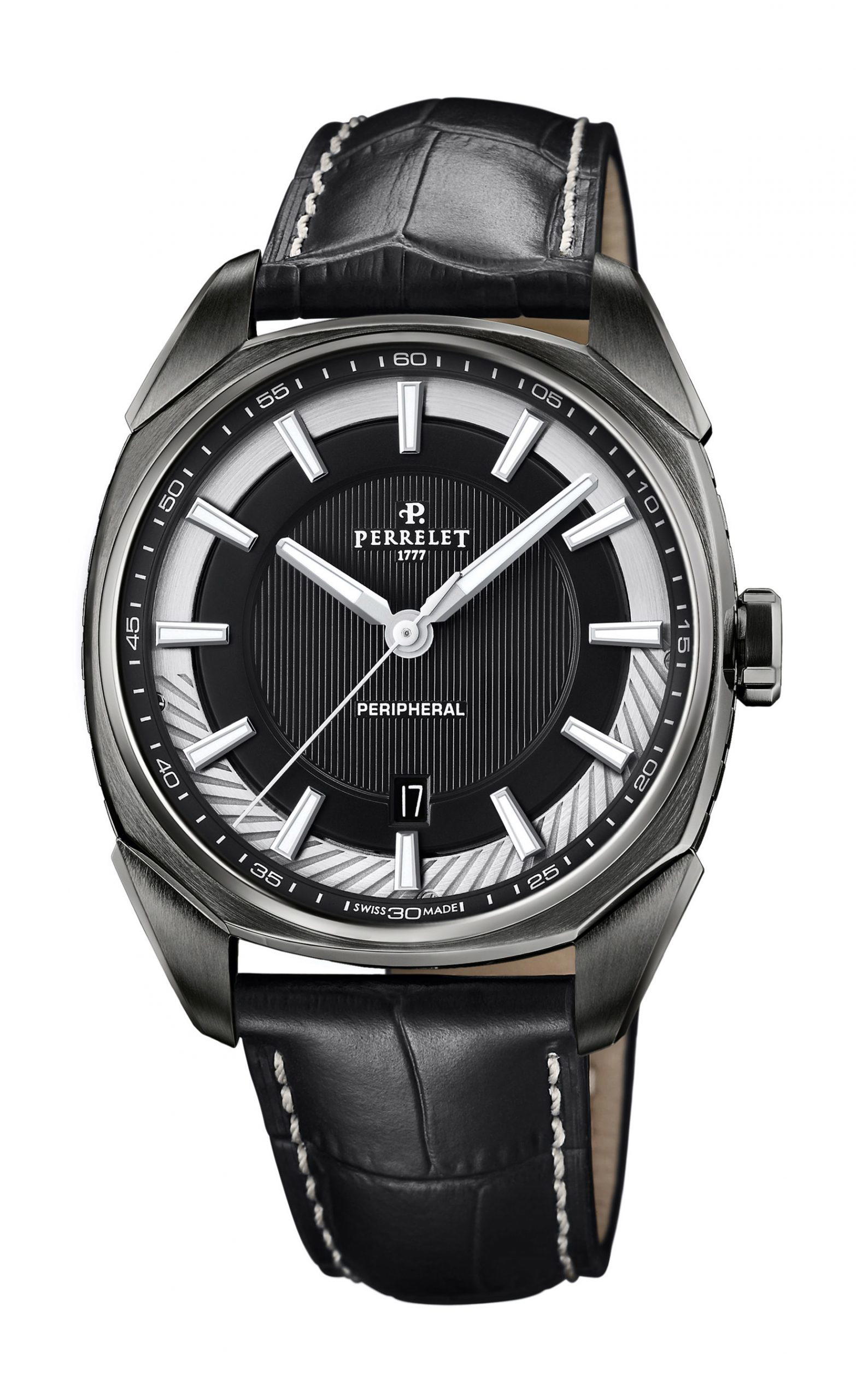 Perrelet LAB Peripheral 3 Hands & Date Black