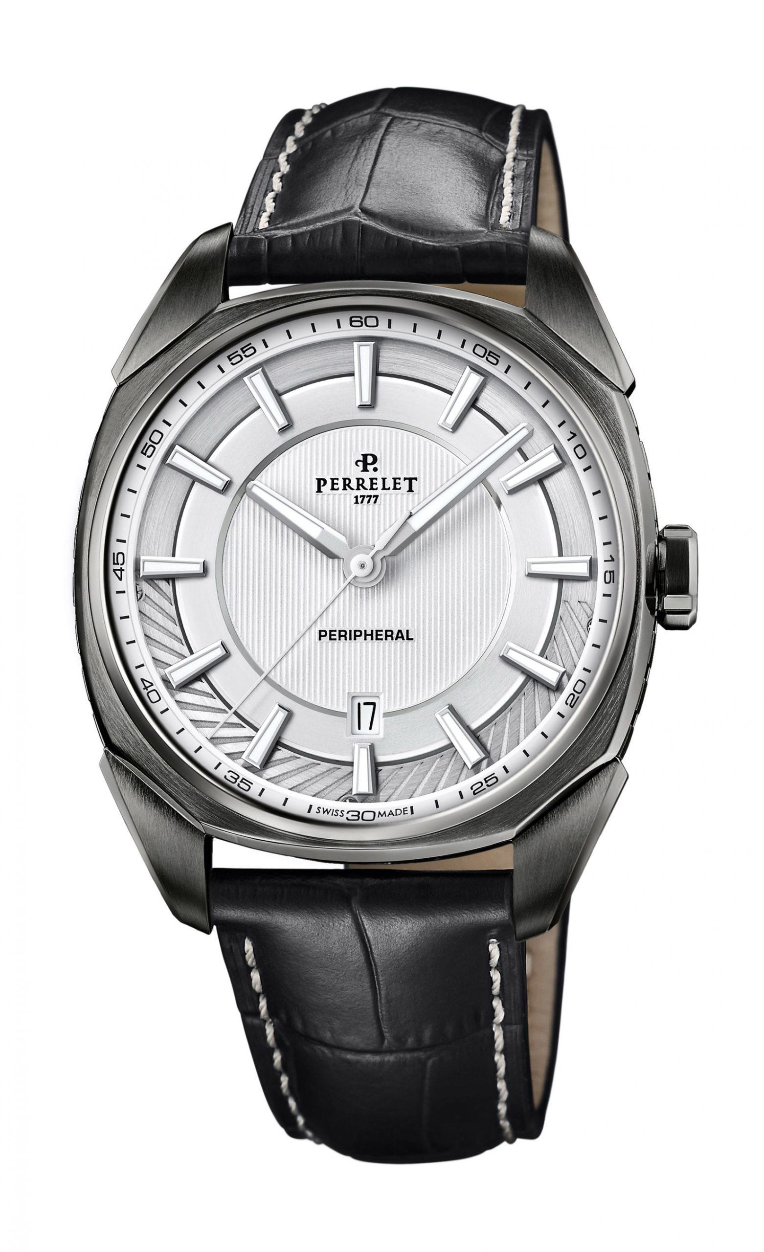 Perrelet LAB Peripheral 3 Hands & Date Silver