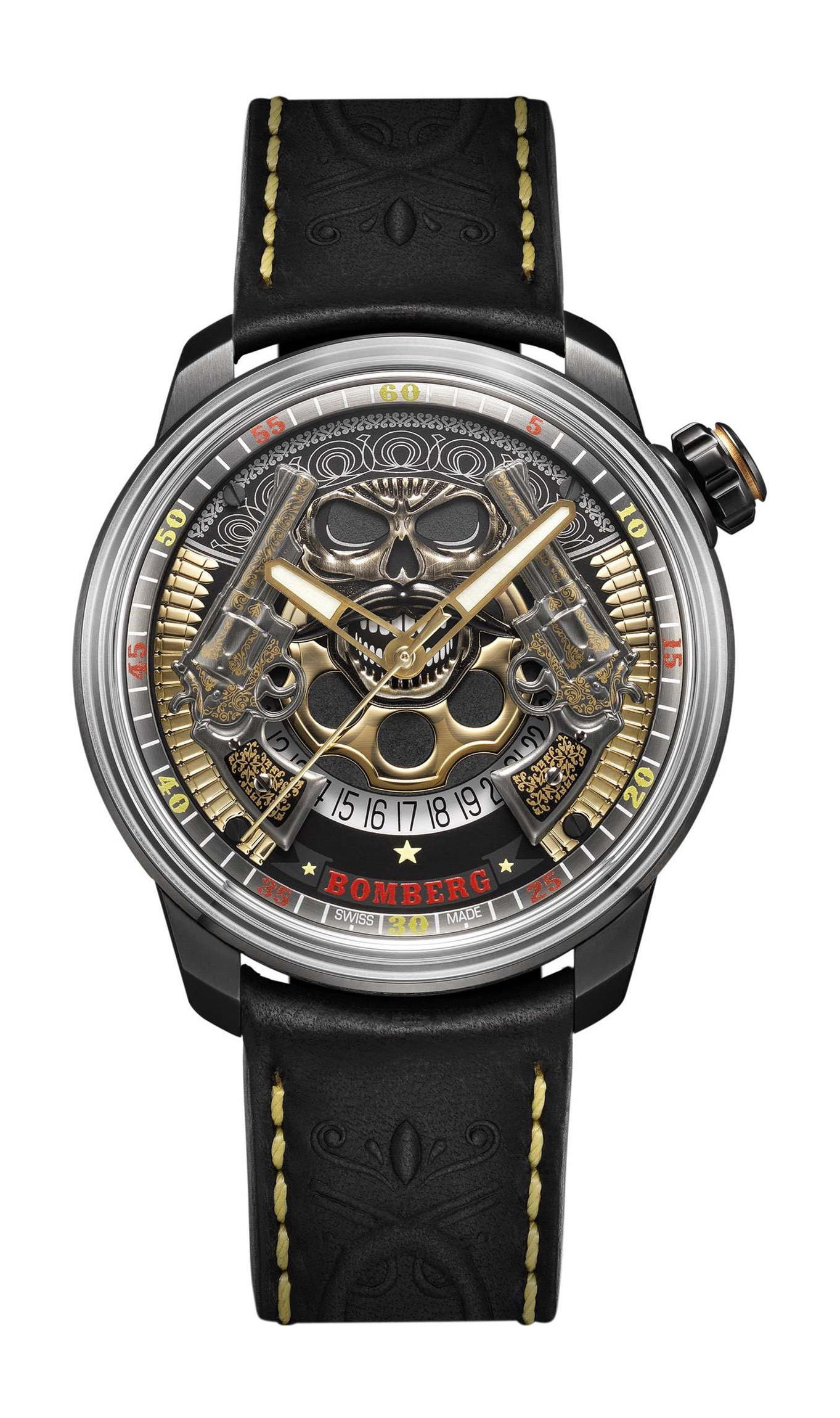 Bomberg BB-01 Automatic Pistoleros Gold