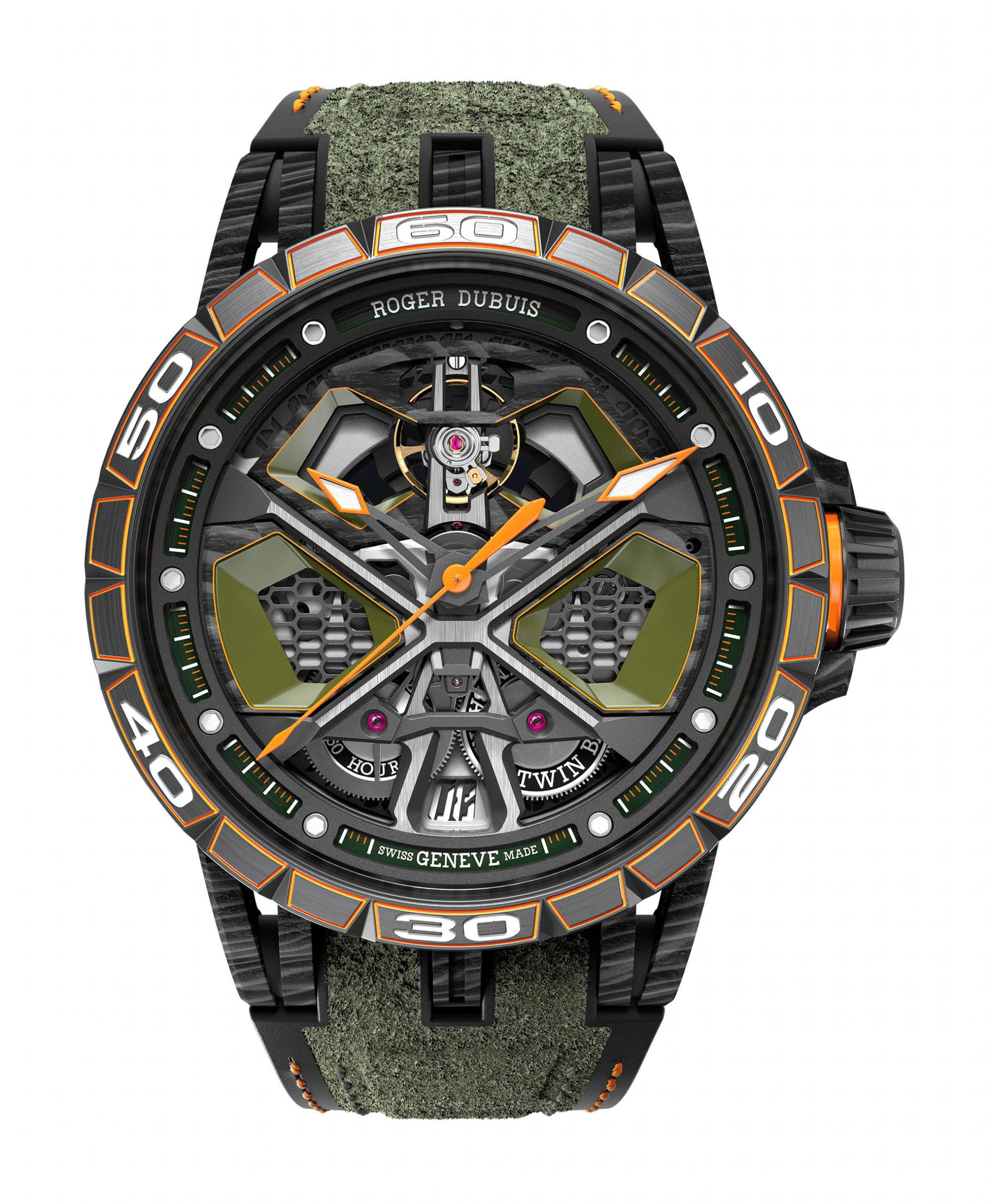 Roger Dubuis Excalibur Spider Monobalncier Huracan ST EVO 2 Black SMC Carbon