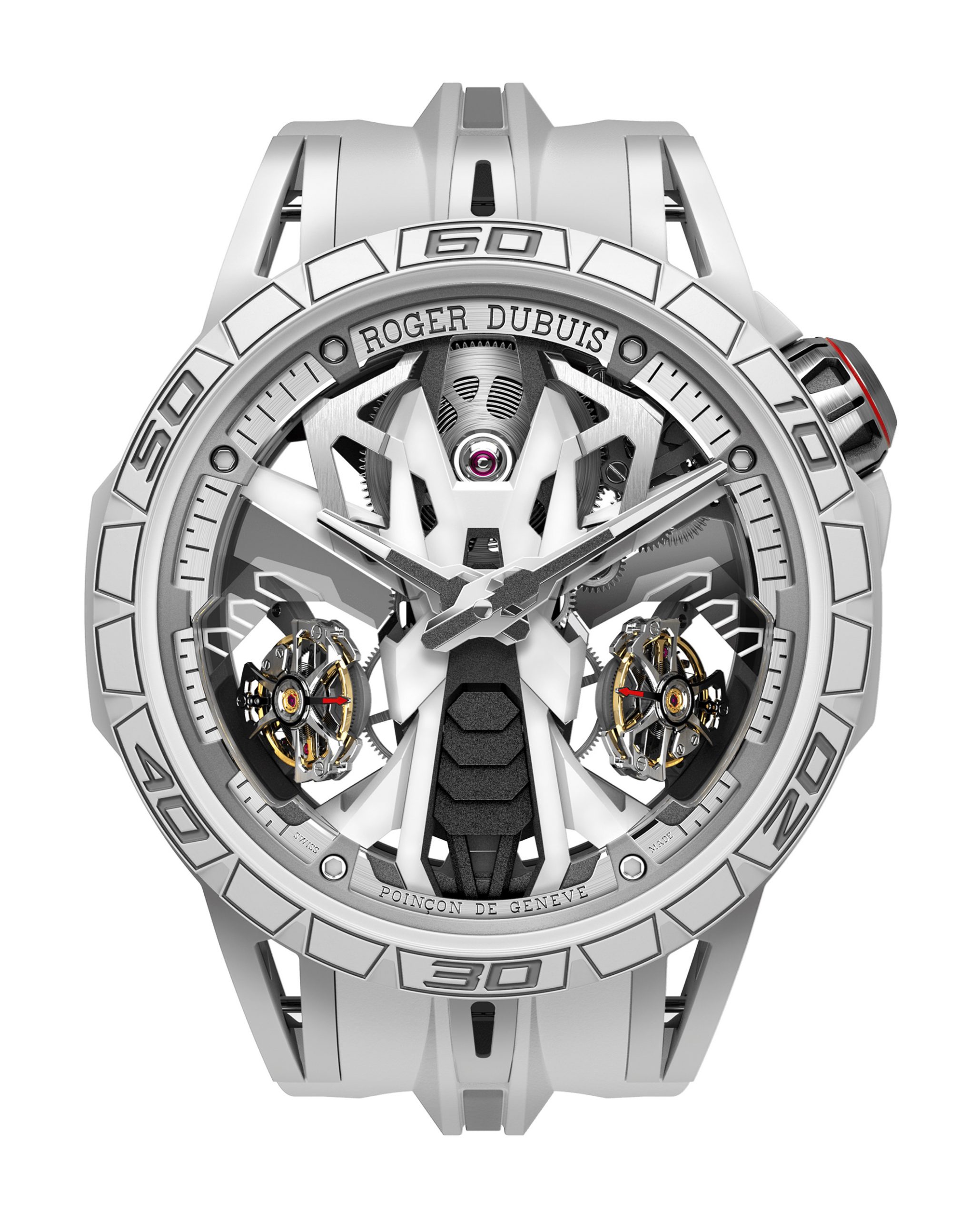 Excalibur Spider Double Tourbillon Countach White MCF