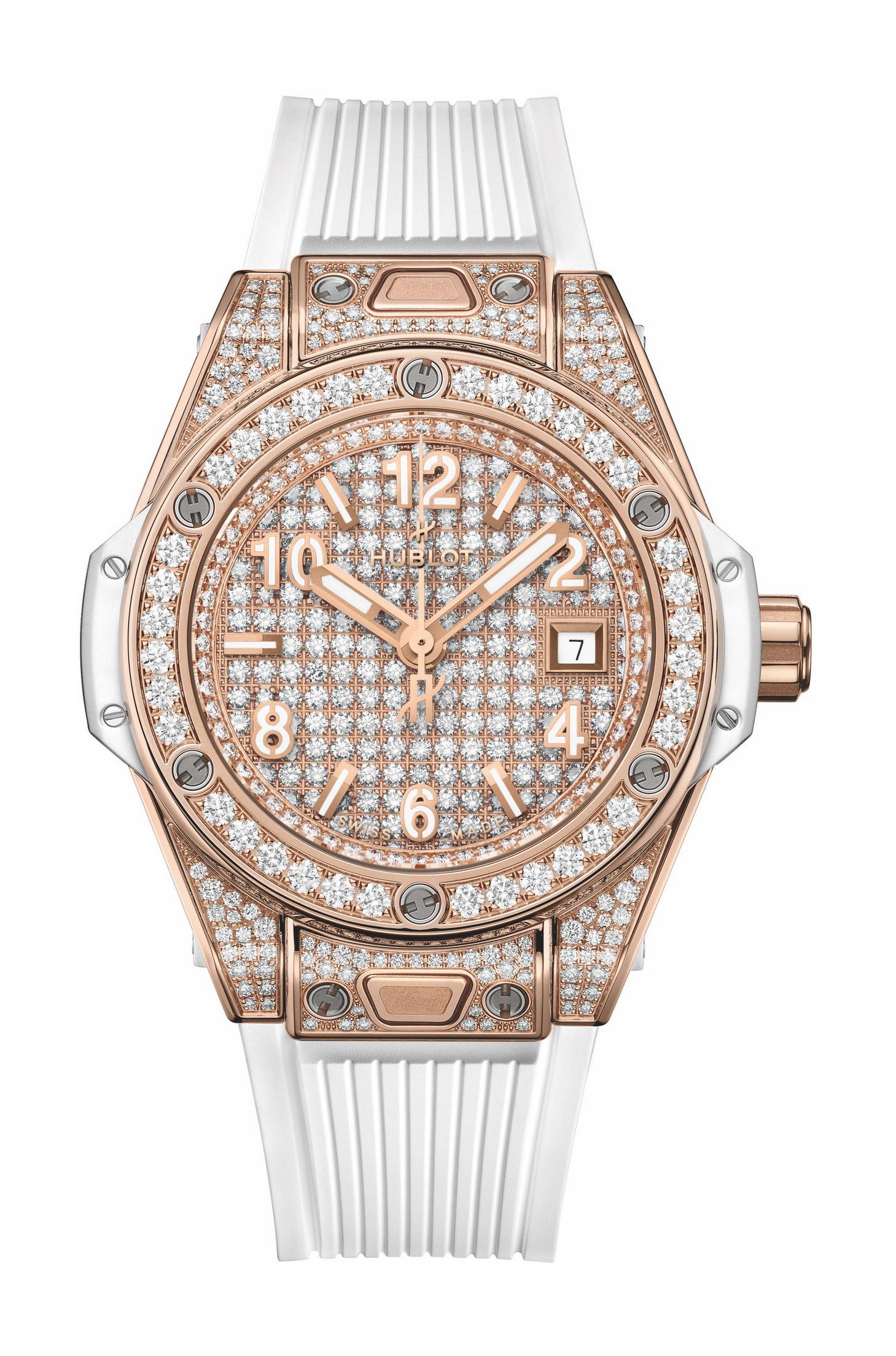 Hublot Big Bang One Click King Gold White Full Pave