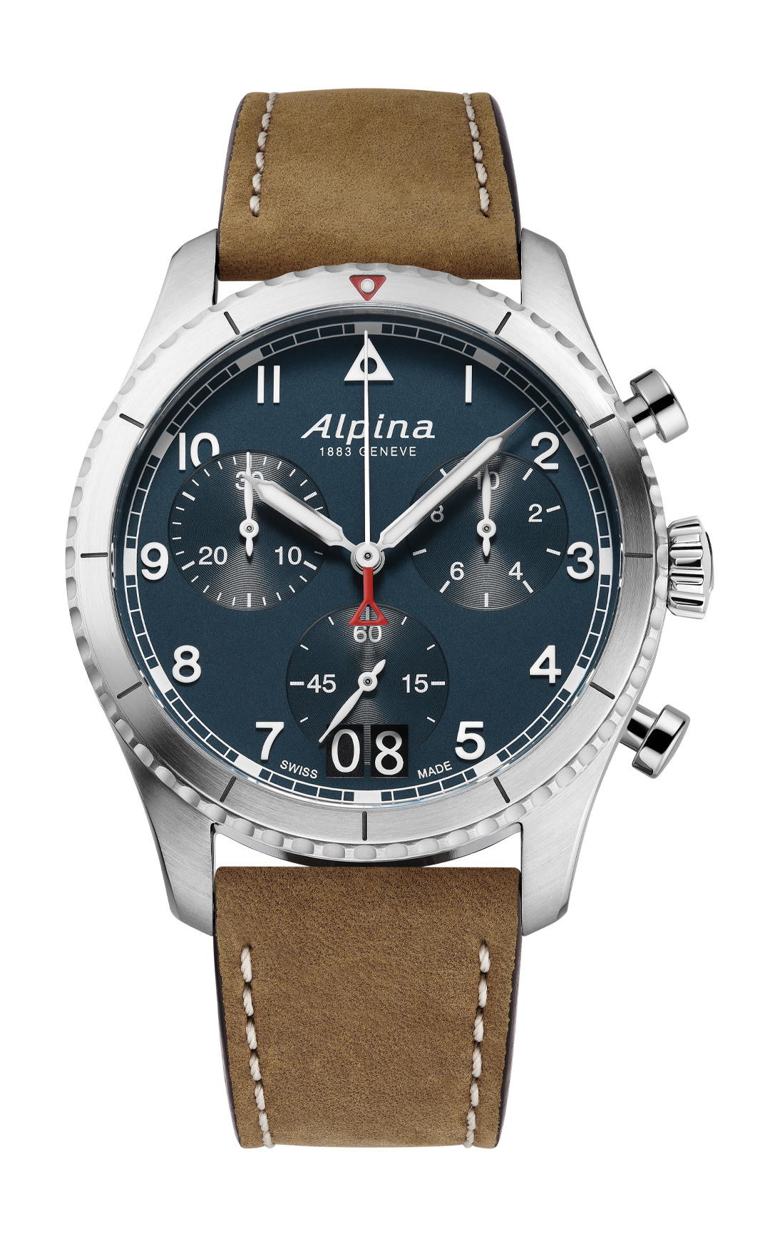 Alpina Startimer Pilot Quartz Chronograph Big Date Petroleum Blue