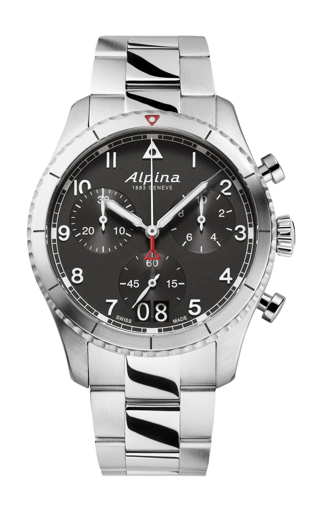 Alpina Startimer Pilot Quartz Chronograph Big Date Black