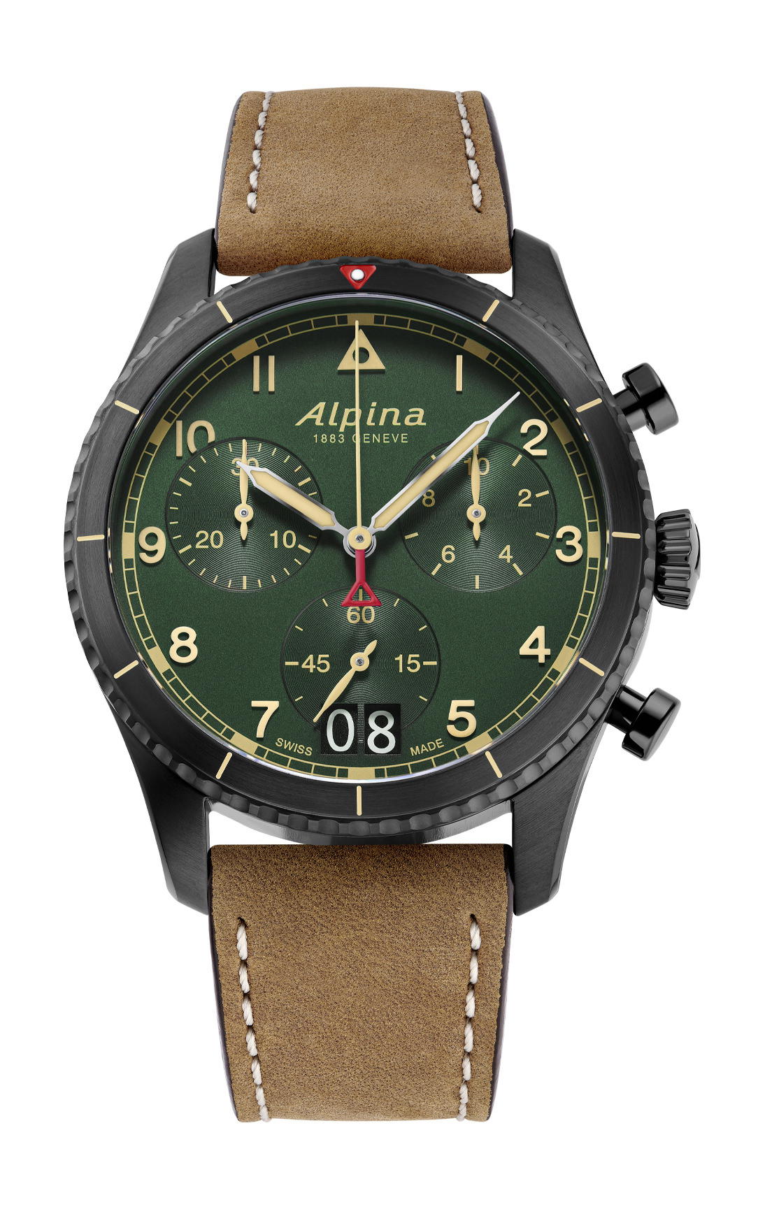 Alpina Startimer Pilot Quartz Chronograph Big Date Green
