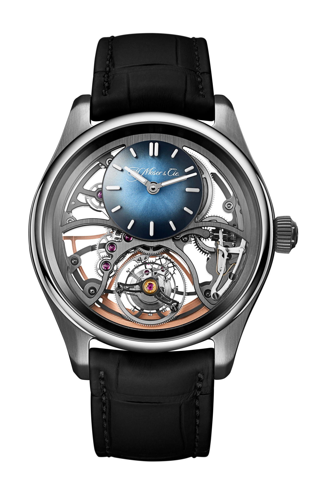H. Moser & Cie Pioneer Cylindrical Tourbillon Skeleton