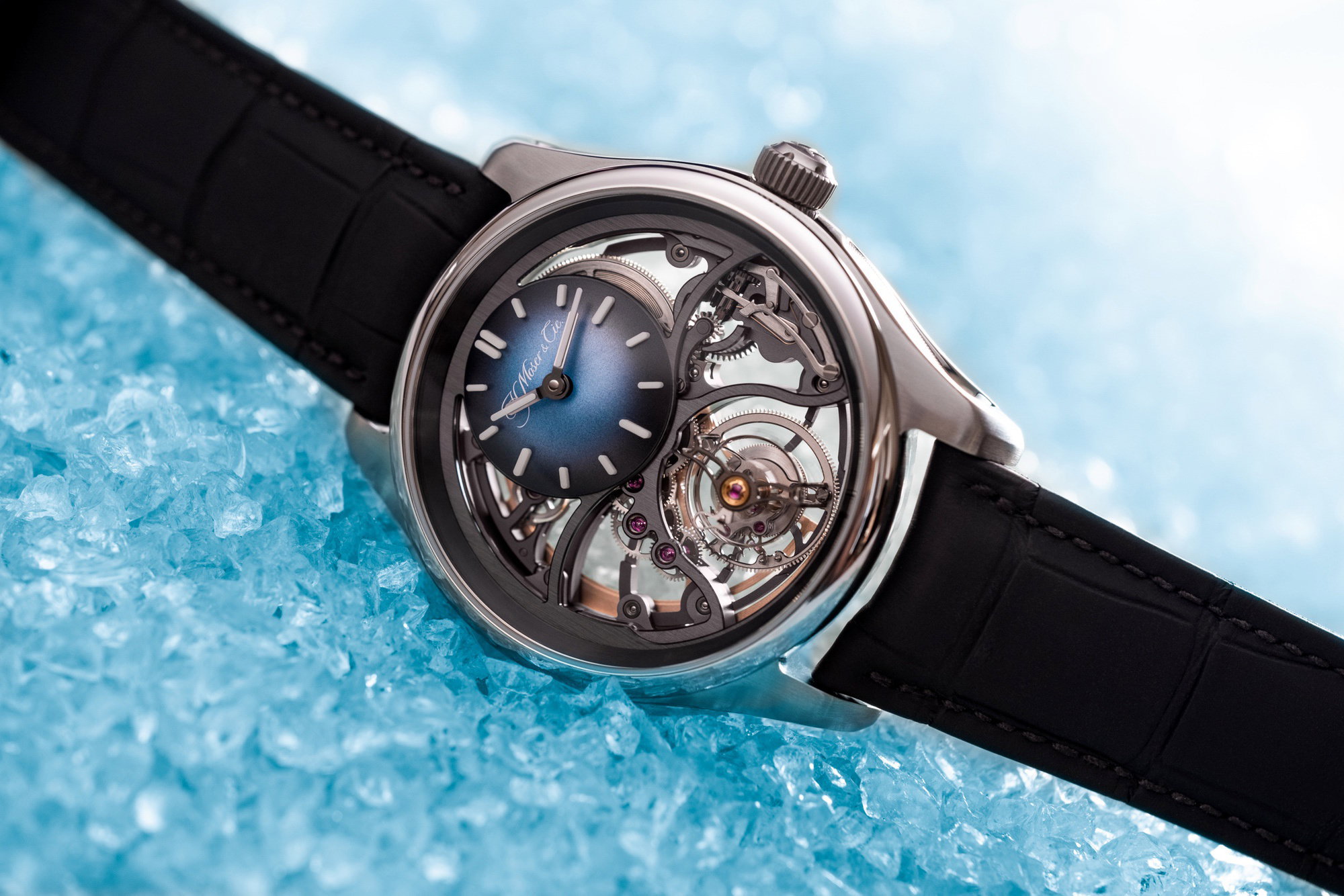H. Moser & Cie Pioneer Cylindrical Tourbillon Skeleton