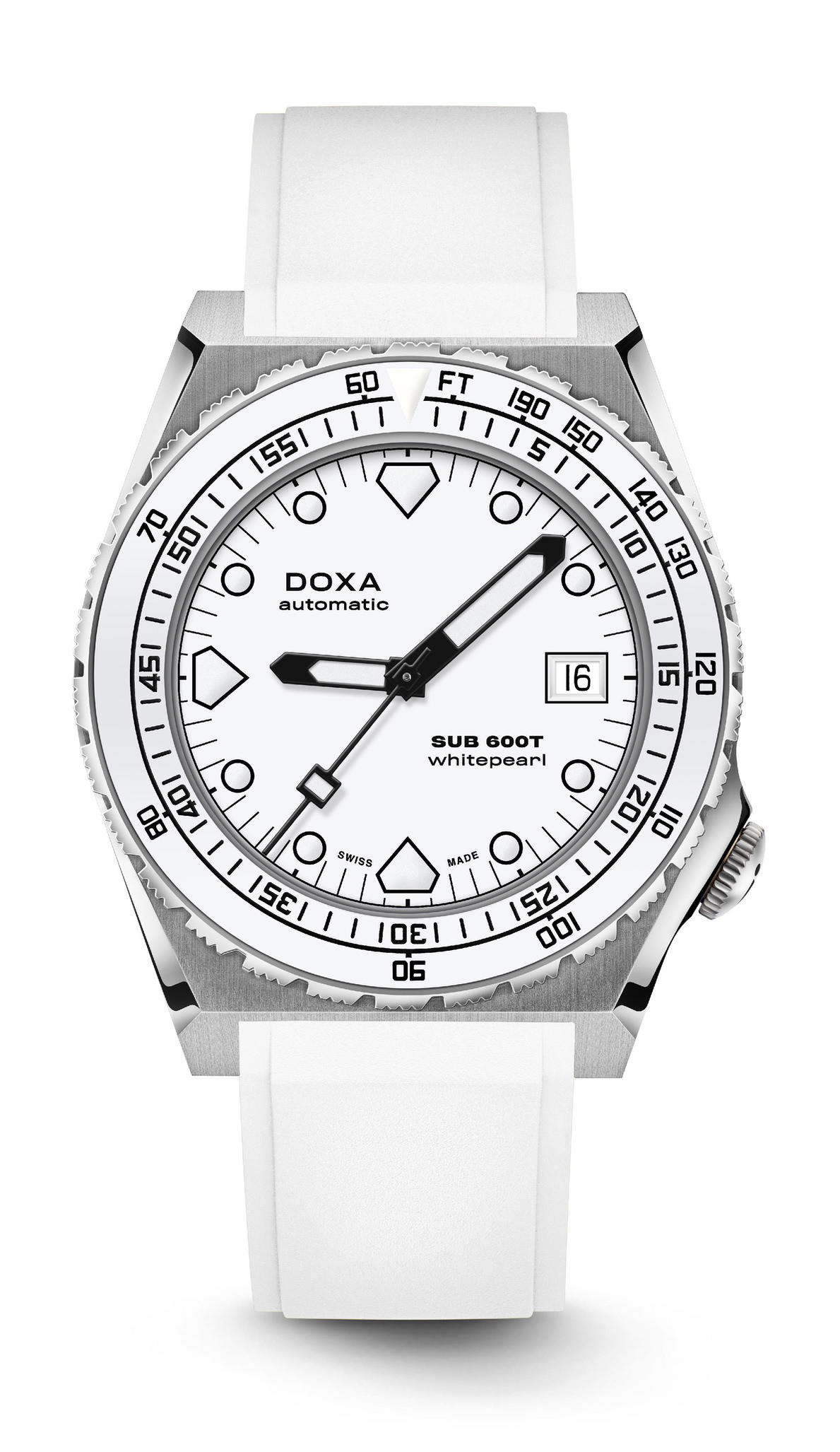 Doxa SUB 600T Whitepearl Ceramic Bezel
