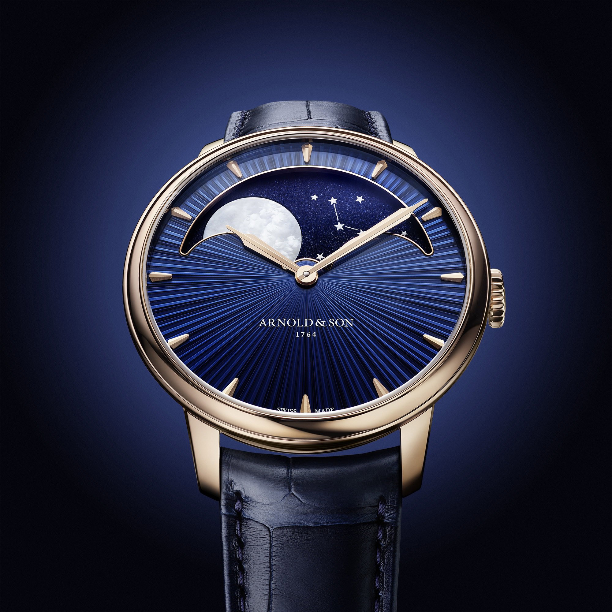 Arnold & Son Perpetual Moon 41.5 Red Gold