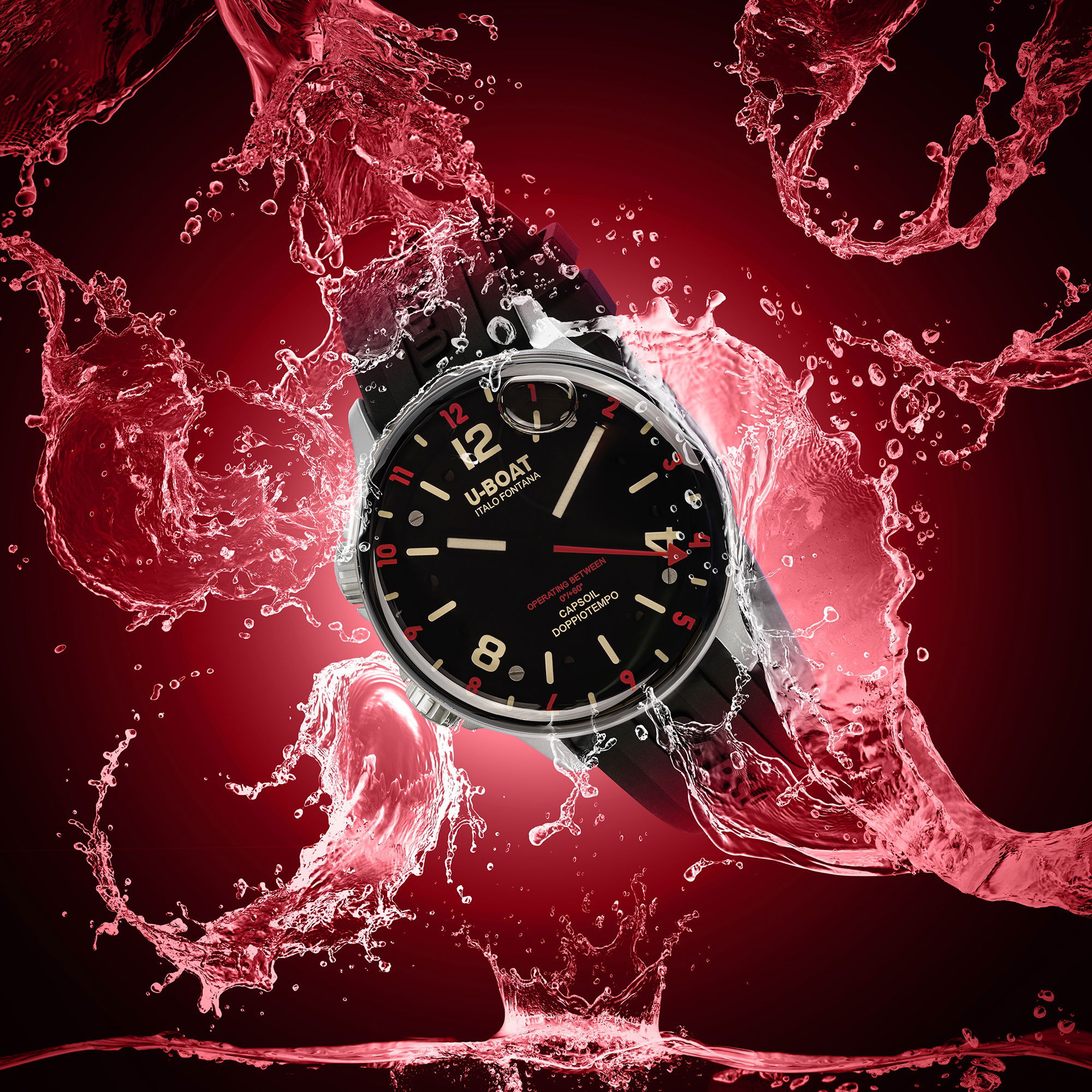 U-Boat Capsoil Doppiotempo SS Red Rehaut