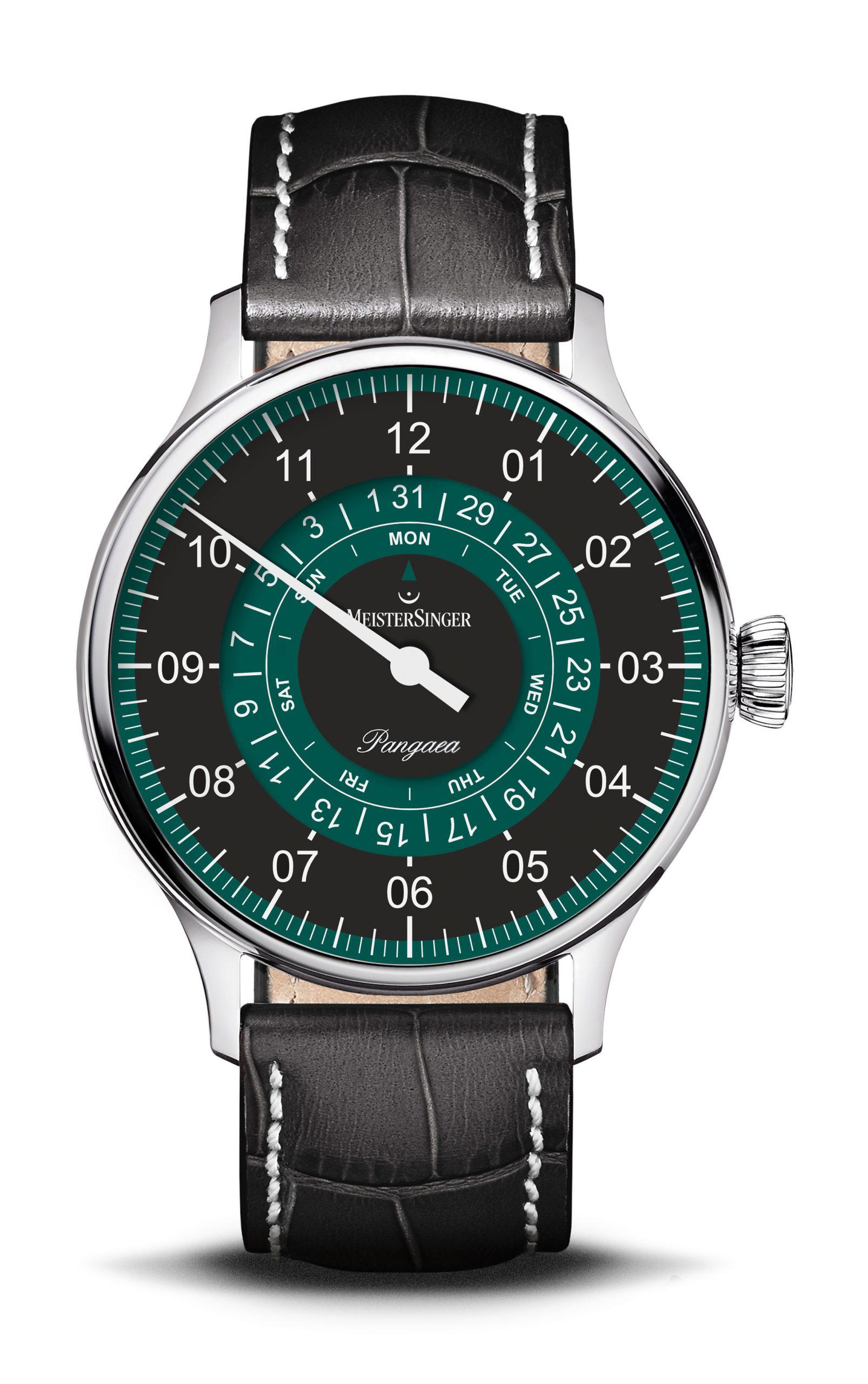 MeisterSinger Pangaea Day Date Black with Petrol