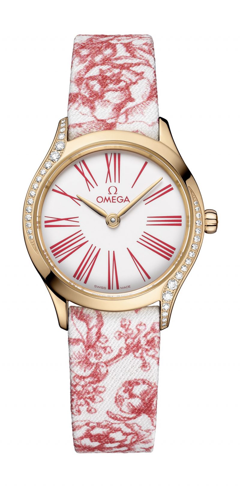 オメガ デ・ヴィル プレステージ 424.25.27.60.55.002 Prestige De Ville Steel - red gold Diamonds Watch 424.25