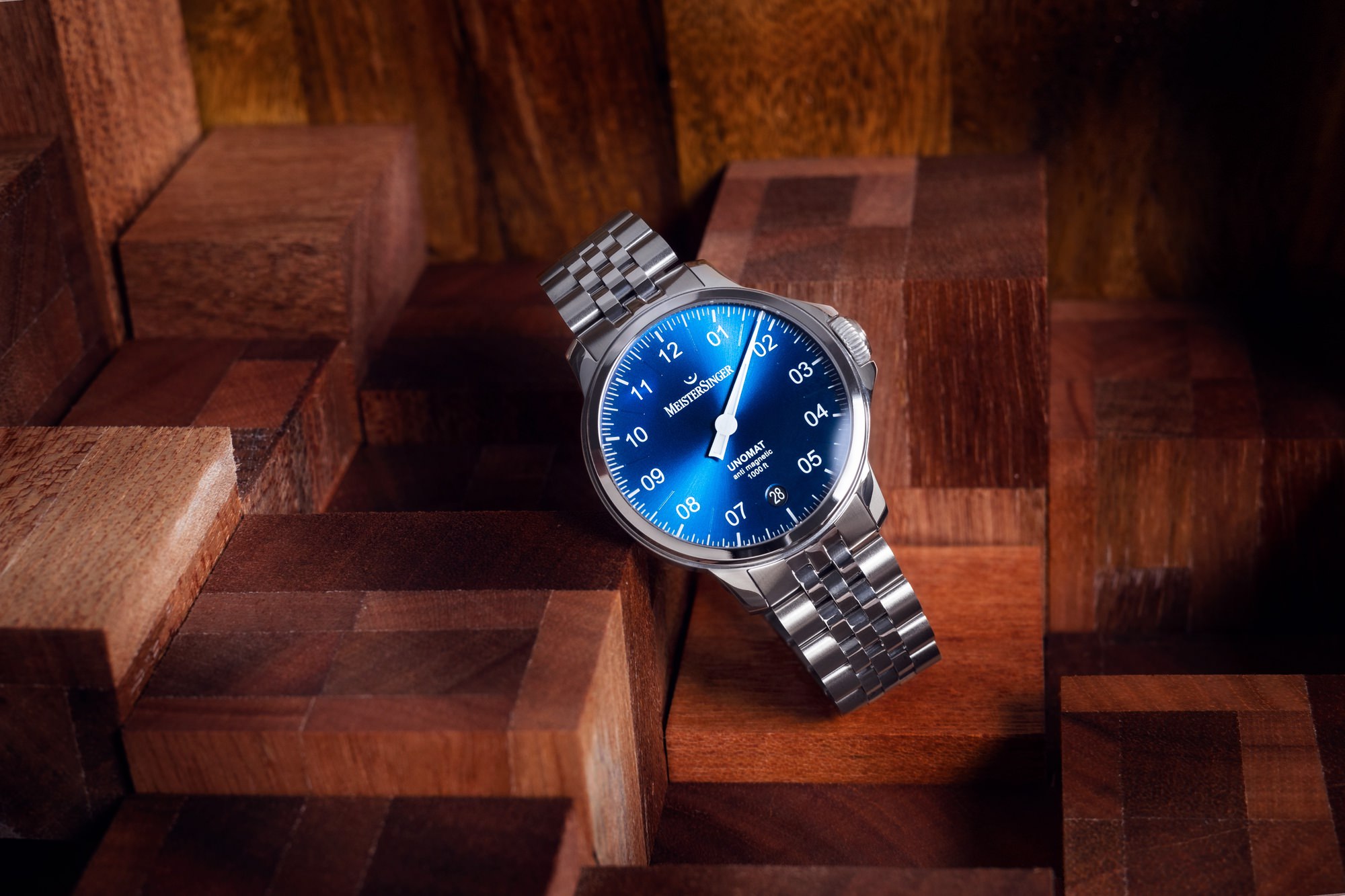 MeisterSinger Unomat Sunburst Medium Blue