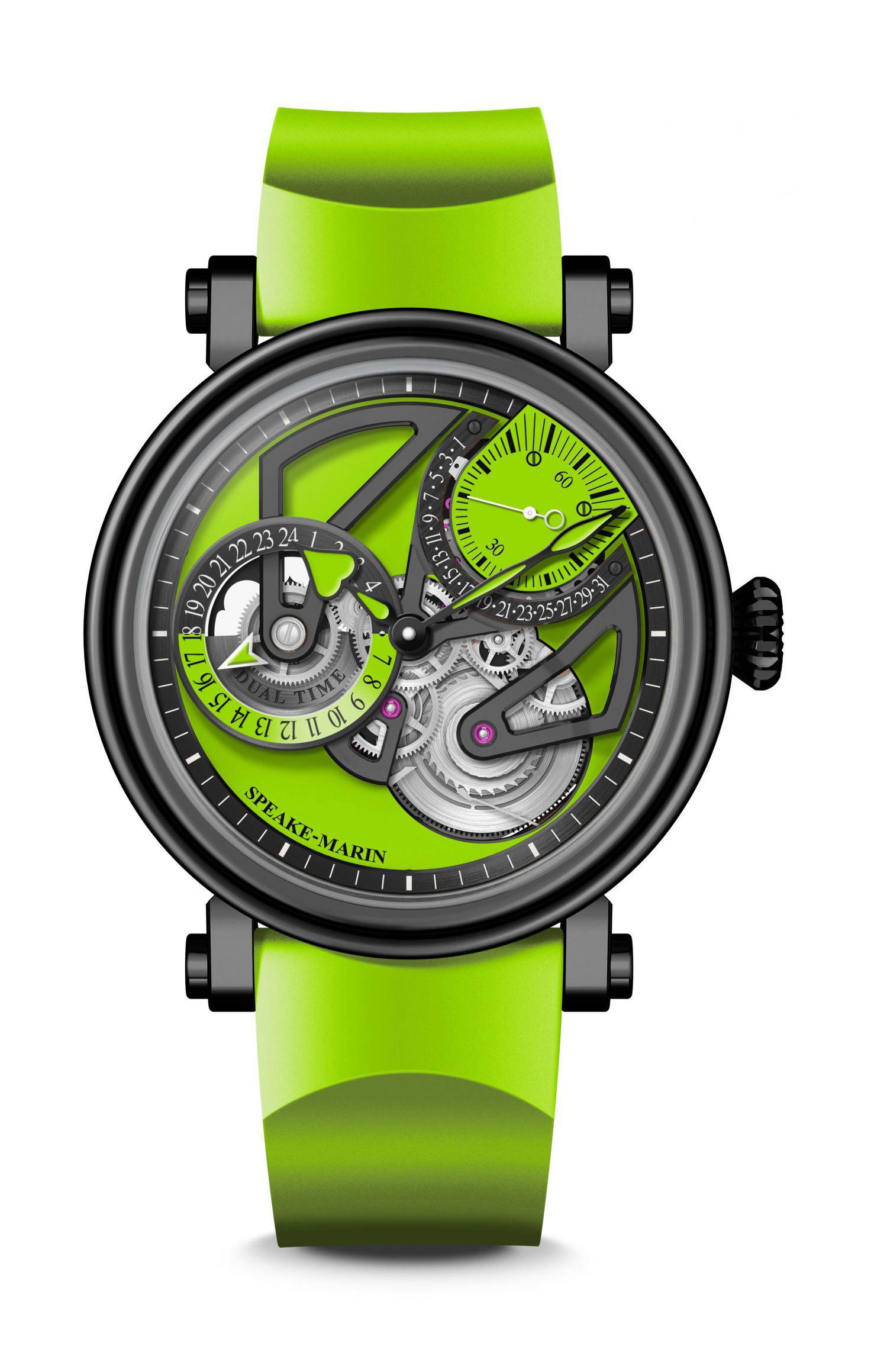 Speake-Marin Openworked Dual Time Lime