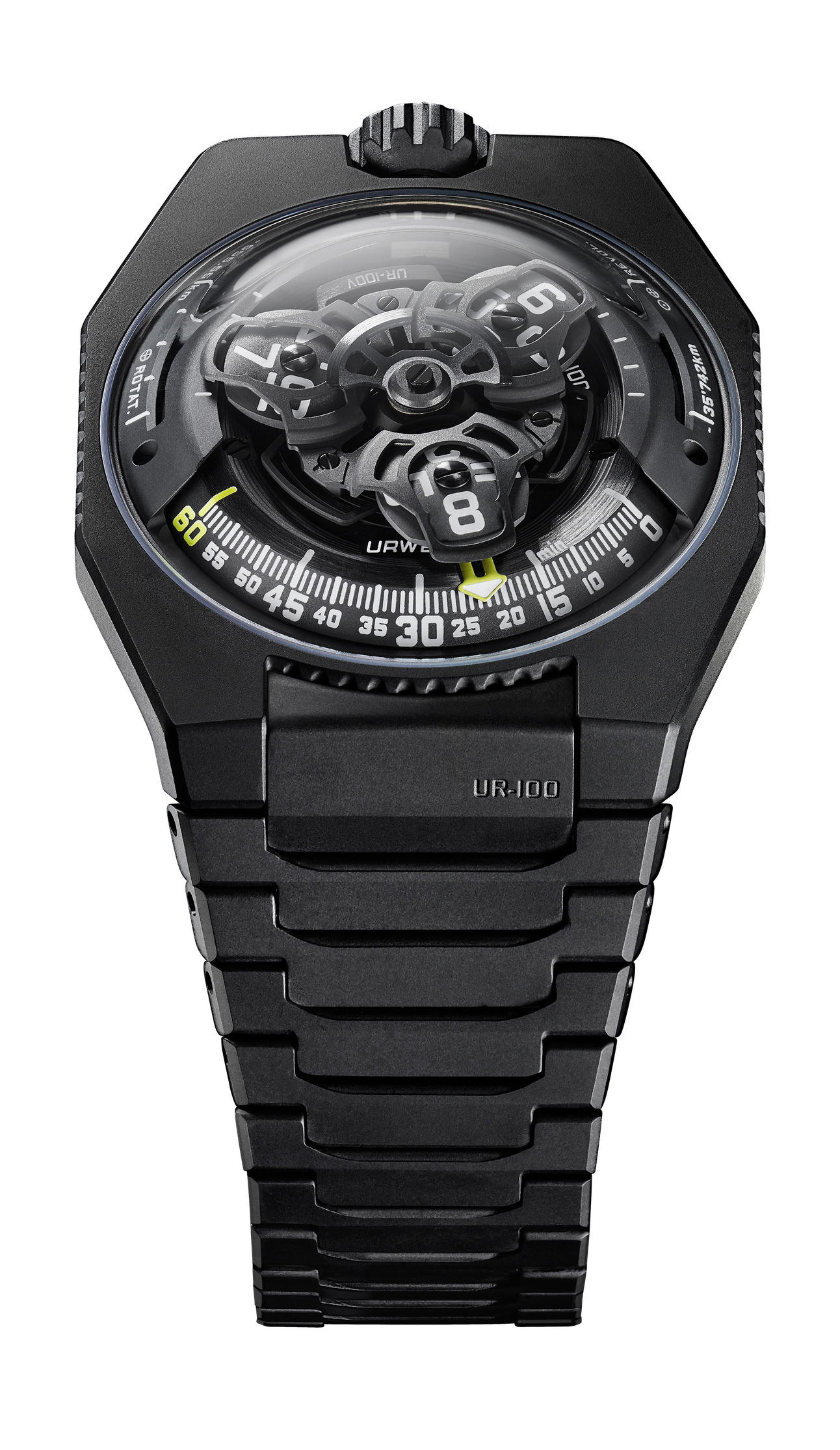 Urwerk UR-100V Full Black Titanium Jacket