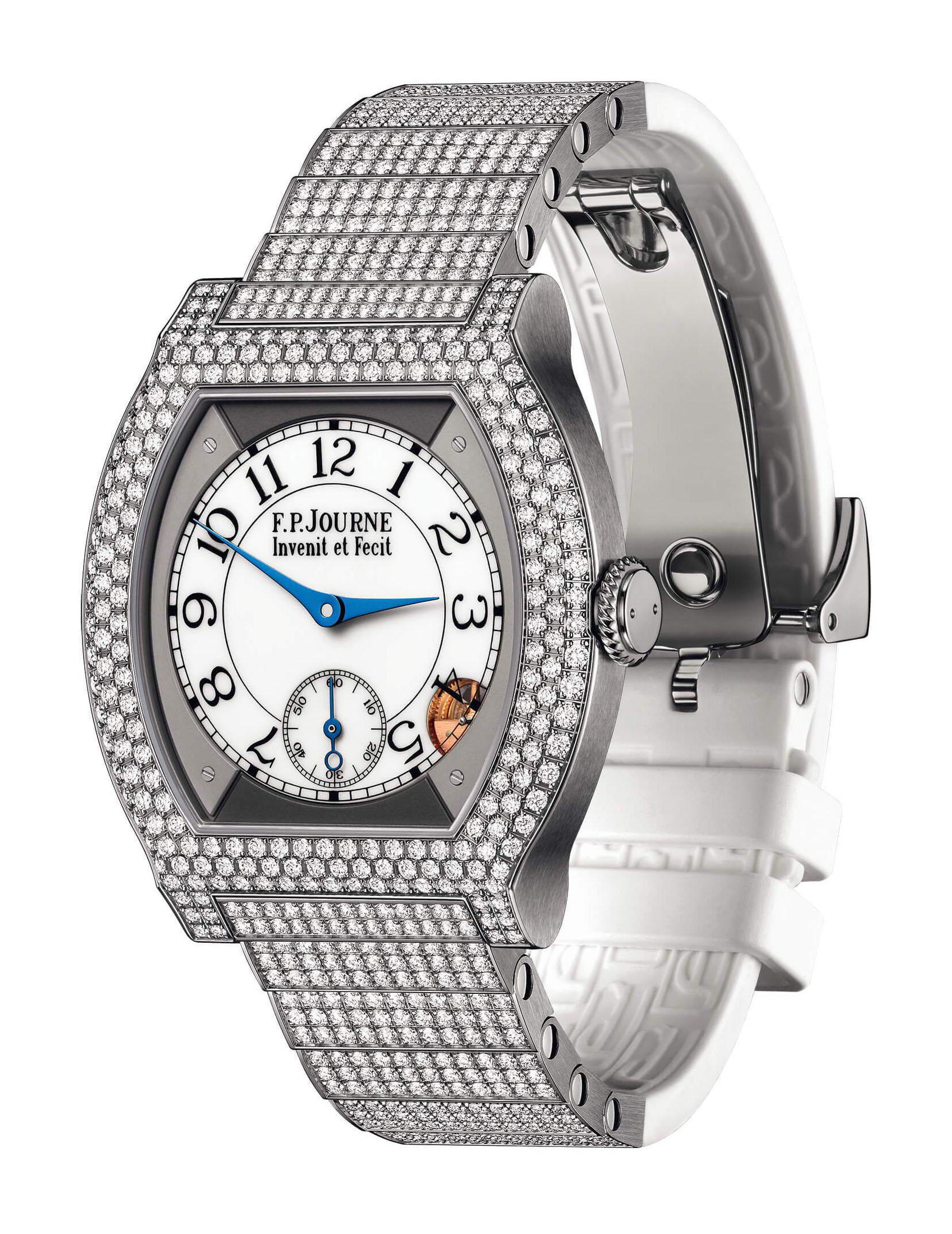 F.P.Journe élégante 40 Titanium 12 Rows of Diamonds with Set Bracelet