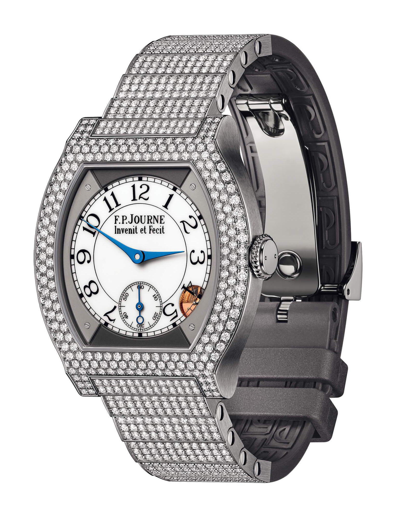 F.P.Journe élégante 40 Titanium 12 Rows of Diamonds with Set Bracelet
