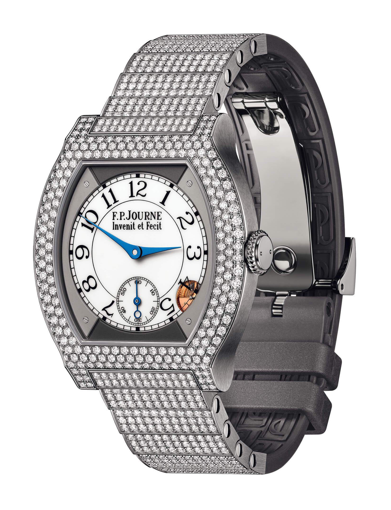 élégante 40 Titanium 12 Rows of Diamonds with Set Bracelet