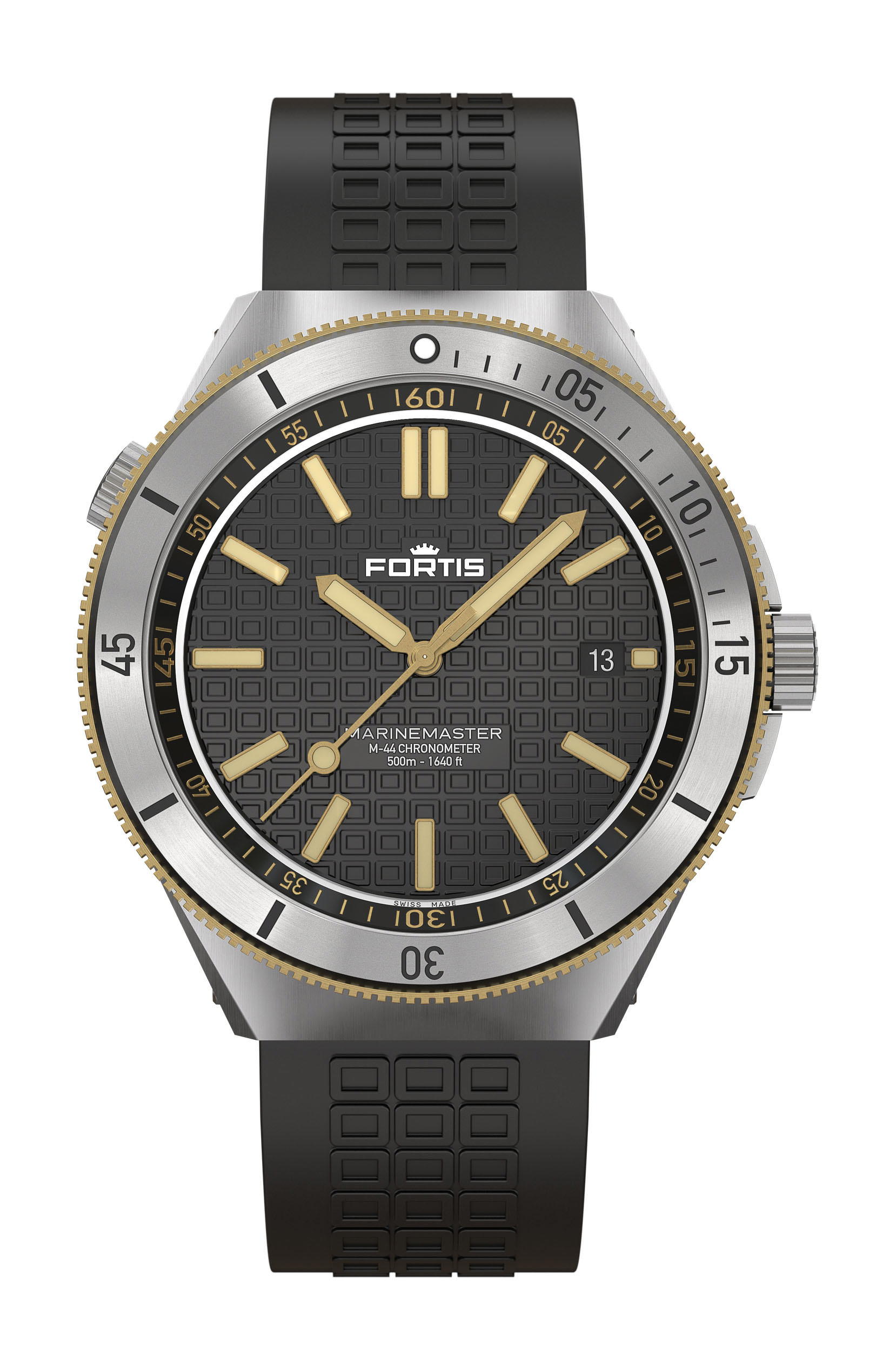 Fortis Marinemaster M-44 Black Resin Gold Limited Edition
