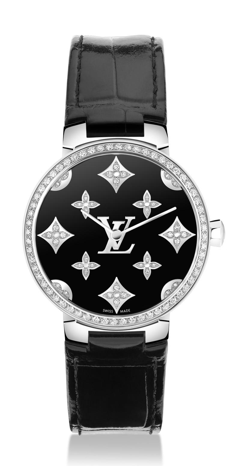 Louis Vuitton Tambour Slim Monogram Dentelle Black