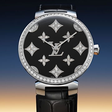 Louis Vuitton Tambour Slim Monogram Dentelle Black