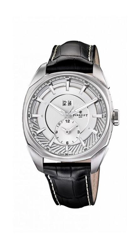 Perrelet LAB Peripheral Dual Time Big Date Silver