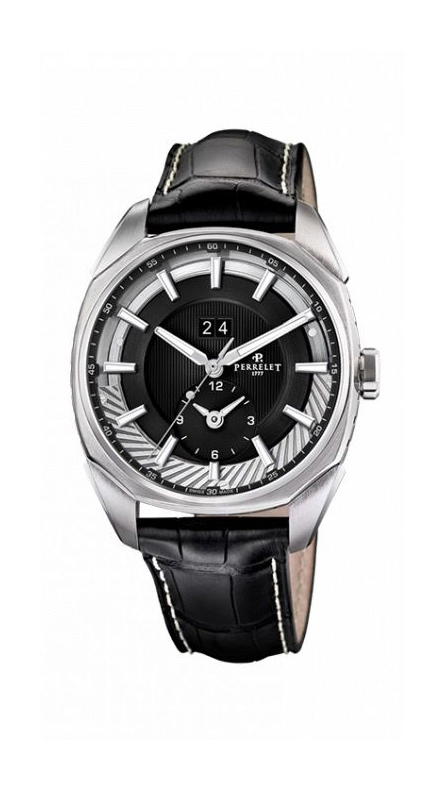 Perrelet LAB Peripheral Dual Time Big Date Black
