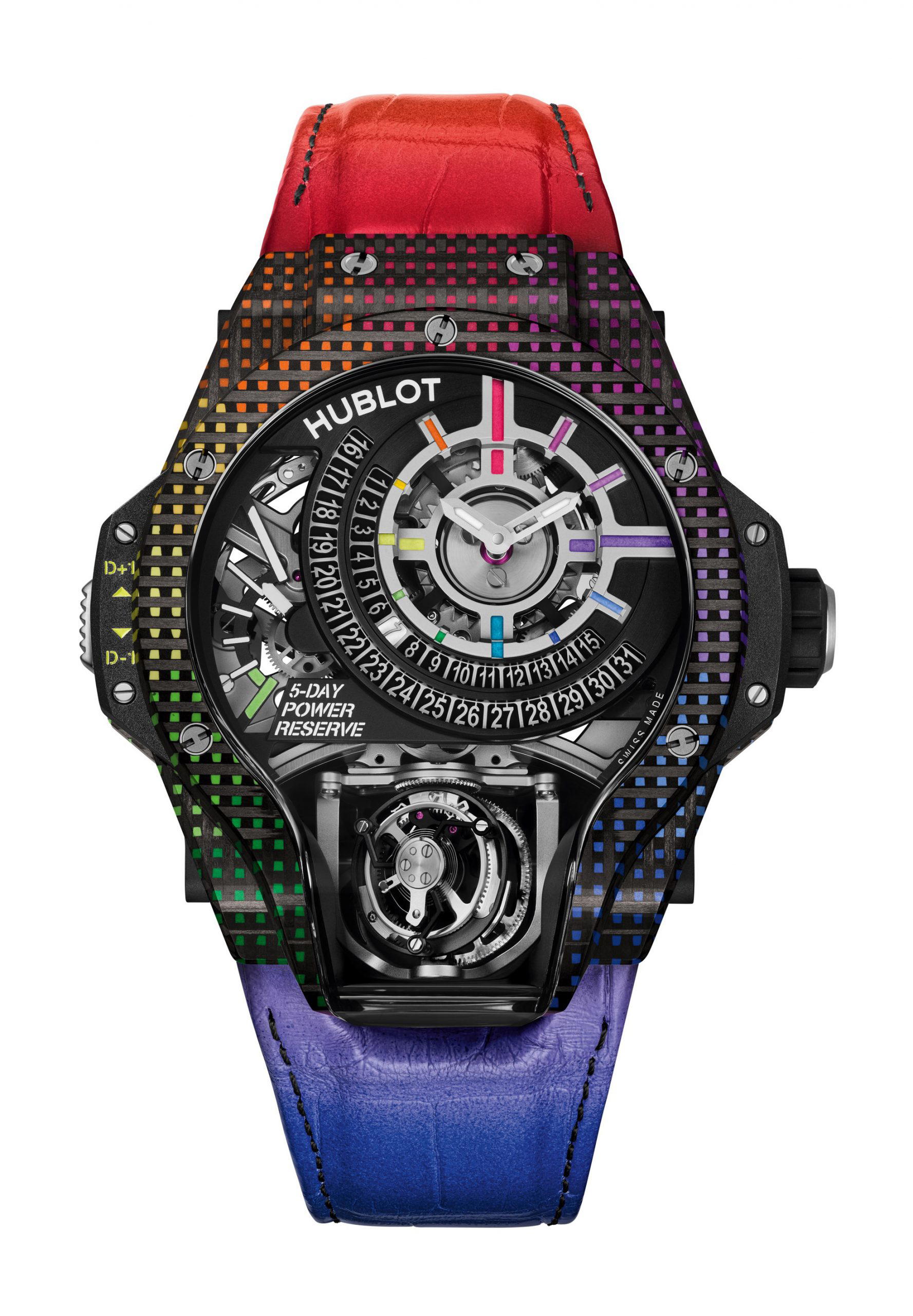 Hublot MP 09 Tourbillon Bi-Axis Rainbow 3D Carbon
